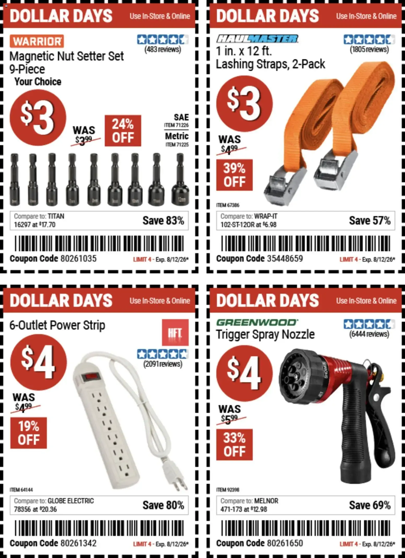 Weekly ad Harbor Freight Dollar Days (07/30 - 08/12 2026) - Flyer from July 30 to August 12 2026 - Page 3