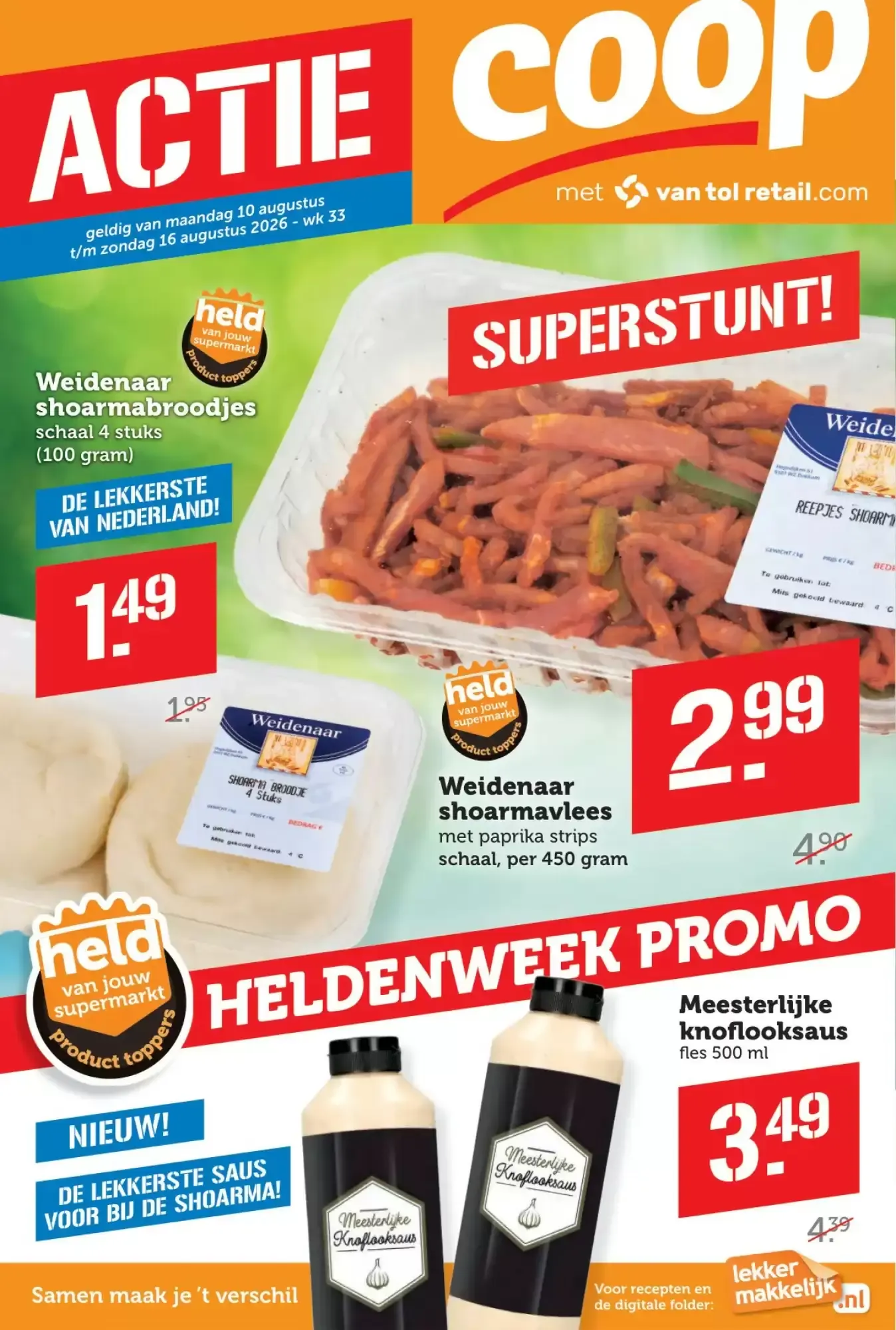 Coop Folder Week 33 – 10.08.2026 – 16.08.2026 van 10 augustus tot 16 augustus 2026 - Folder pagina 1