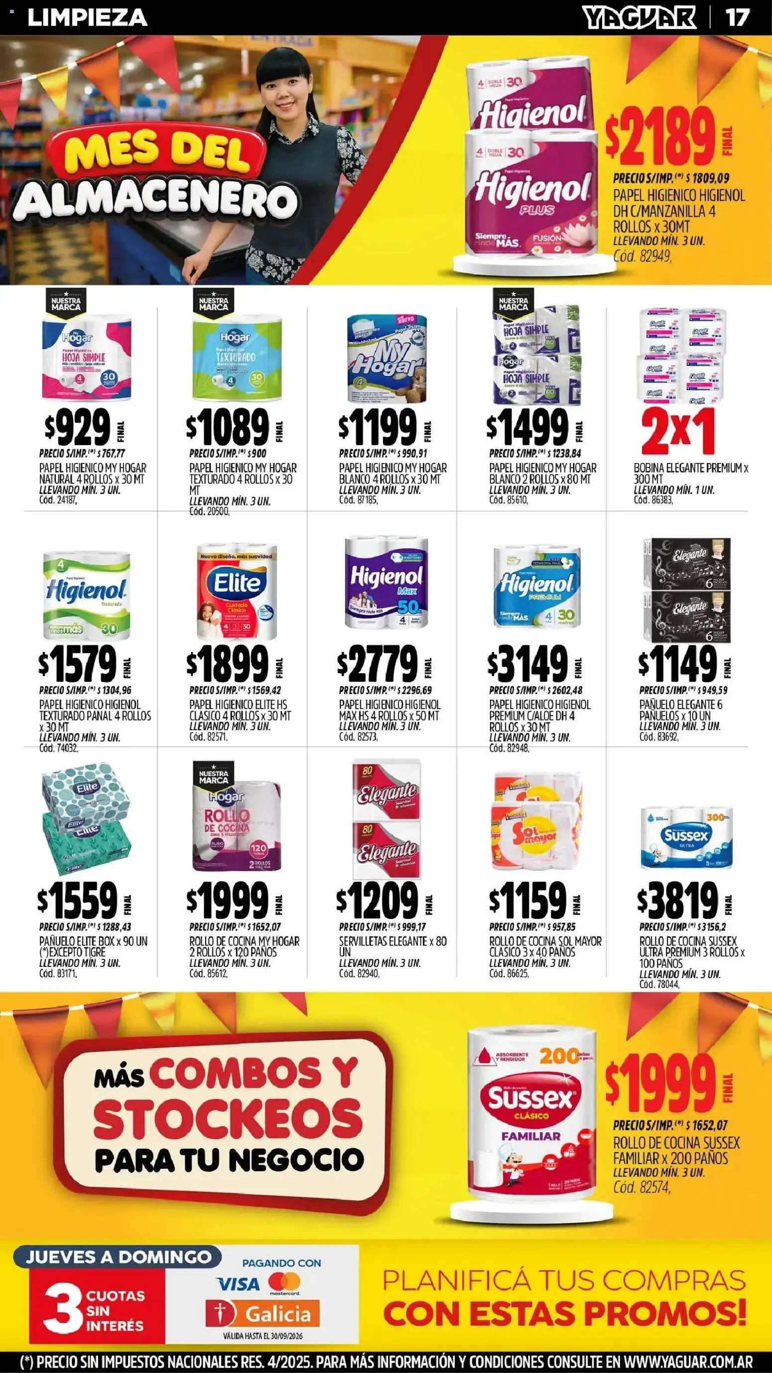 Ofertas de MAYORISTA YAGUAR MES DEL ALMACENERO 31 de agosto al 5 de septiembre 2026 - Página 17 del catálogo