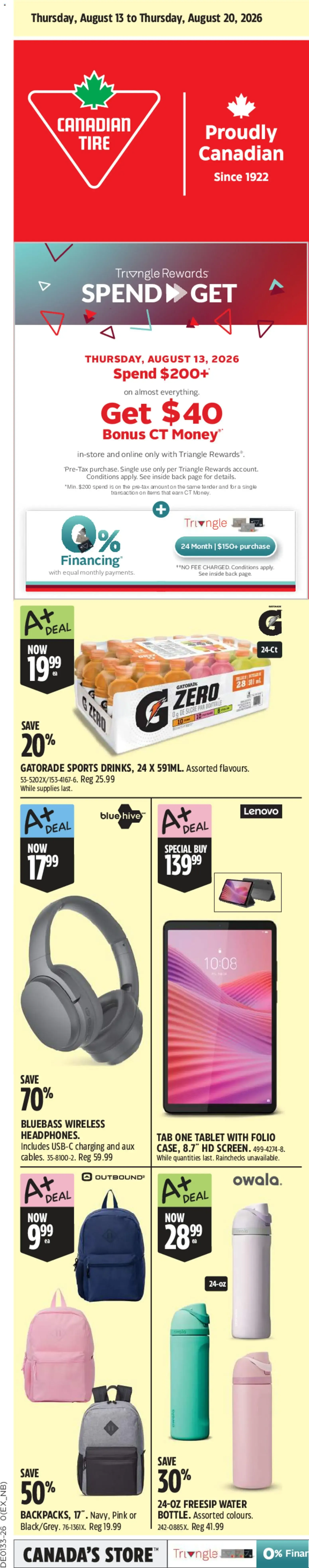 Canadian Tire flyer - Back To Class Big Red from Aug 13, 2026 > weekly specials & deals from August 13 to August 20 2026 - flyer page 2