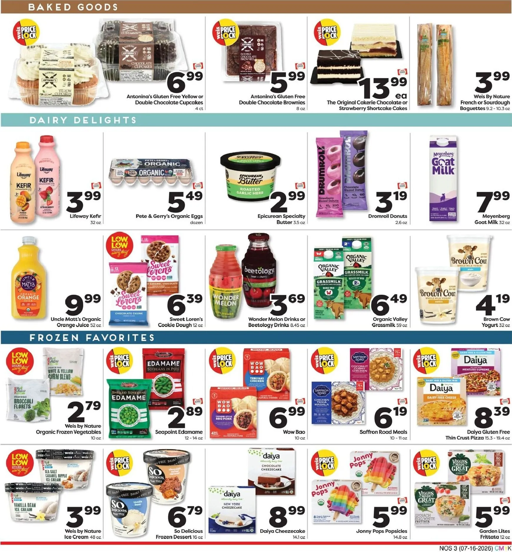 Weekly promotion Current Weis Markets - Natural & Organic leaflet valid from Thursday 07/16/2026 to Wednesday 08/12/2026 spanning from July 16 to August 12 2026 - Page 3 for Catalogue 365