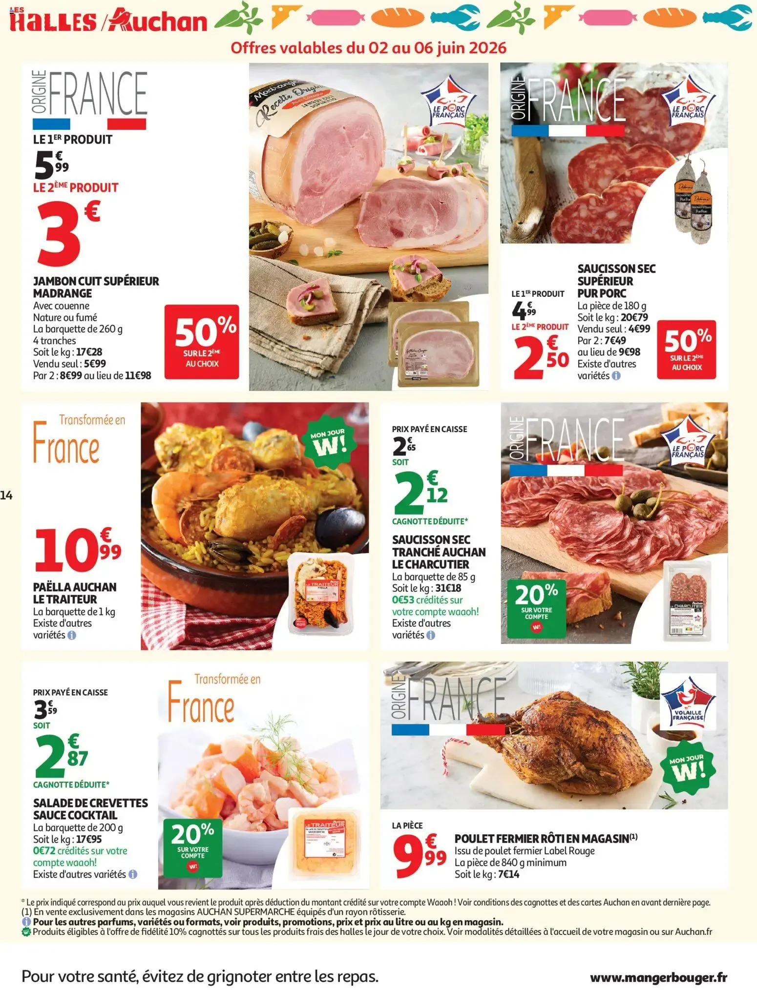 Auchan - Tous dans le match, pros des bons plans du 2 juin au 13 juin 2026 - Catalogue page 14