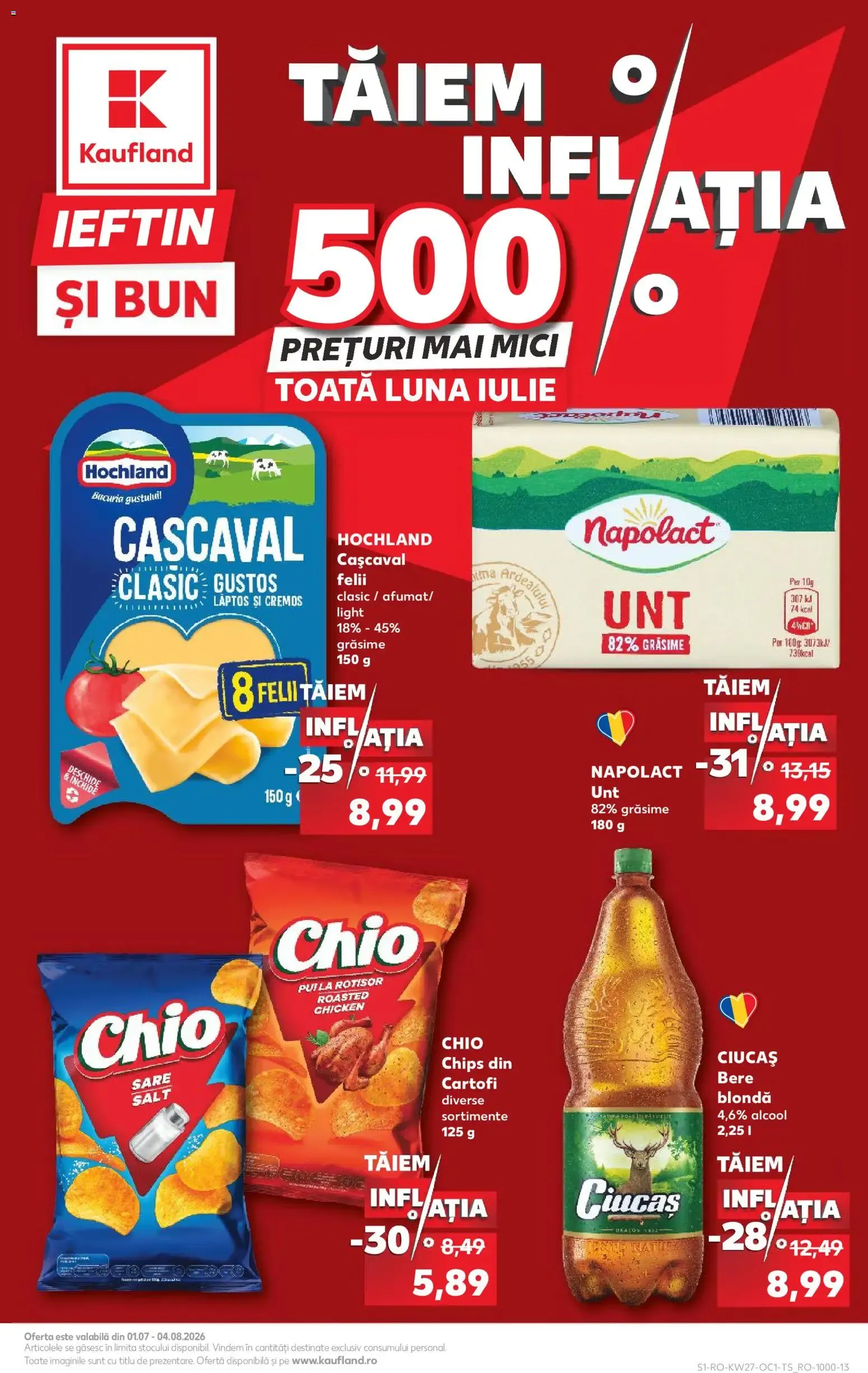 Catalog Kaufland Catalog Tăiem inflația 01.07.2026 - Revista si Oferta de la 1 iulie până la 4 august 2026 - Revista Pagina 1