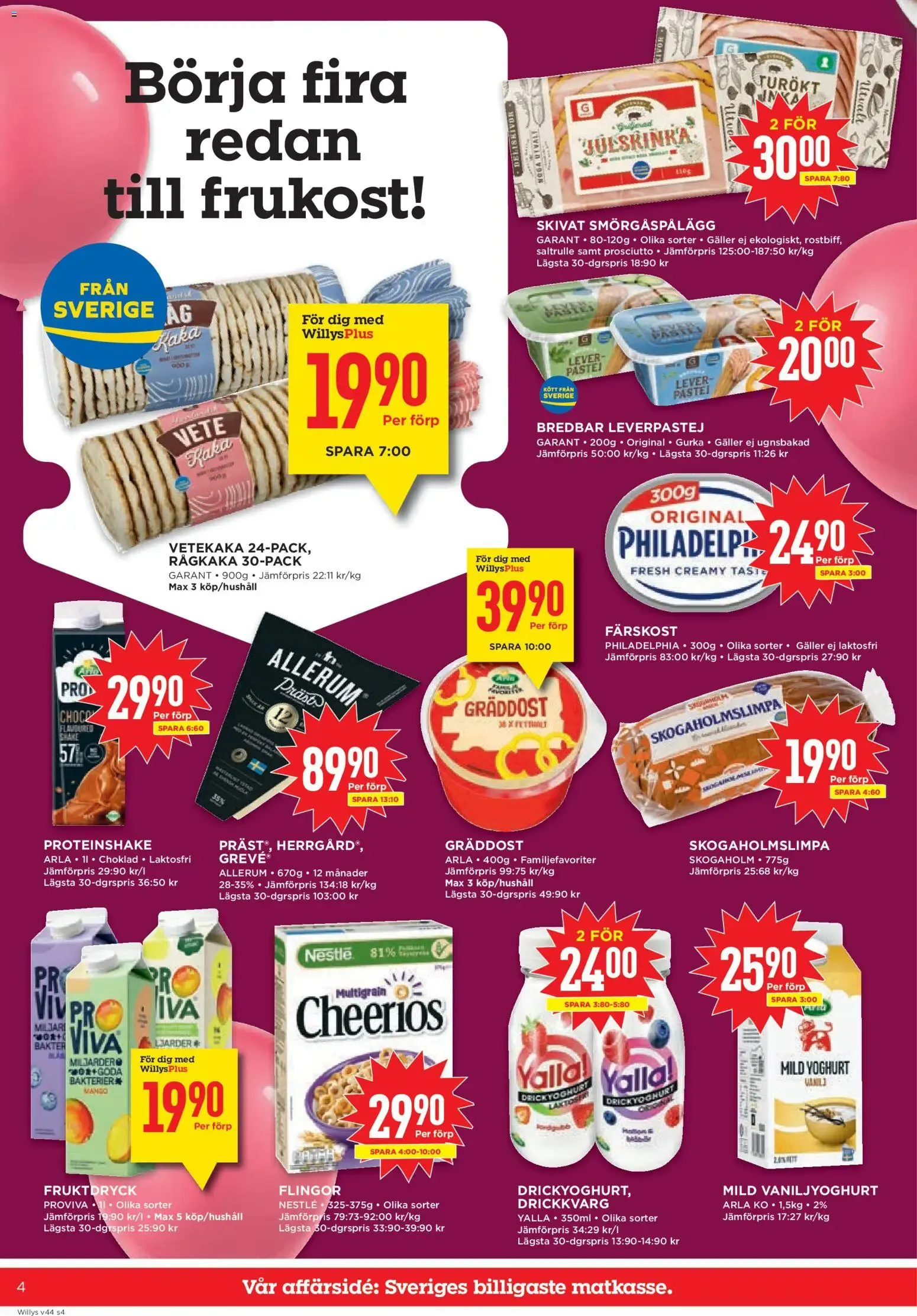 Willys erbjudanden från 26/10/2026 - 01/11/2026 > Reklamblad nuvarande rabatter från 26 oktober till 1 november 2026 - Reklamblad sidor 4