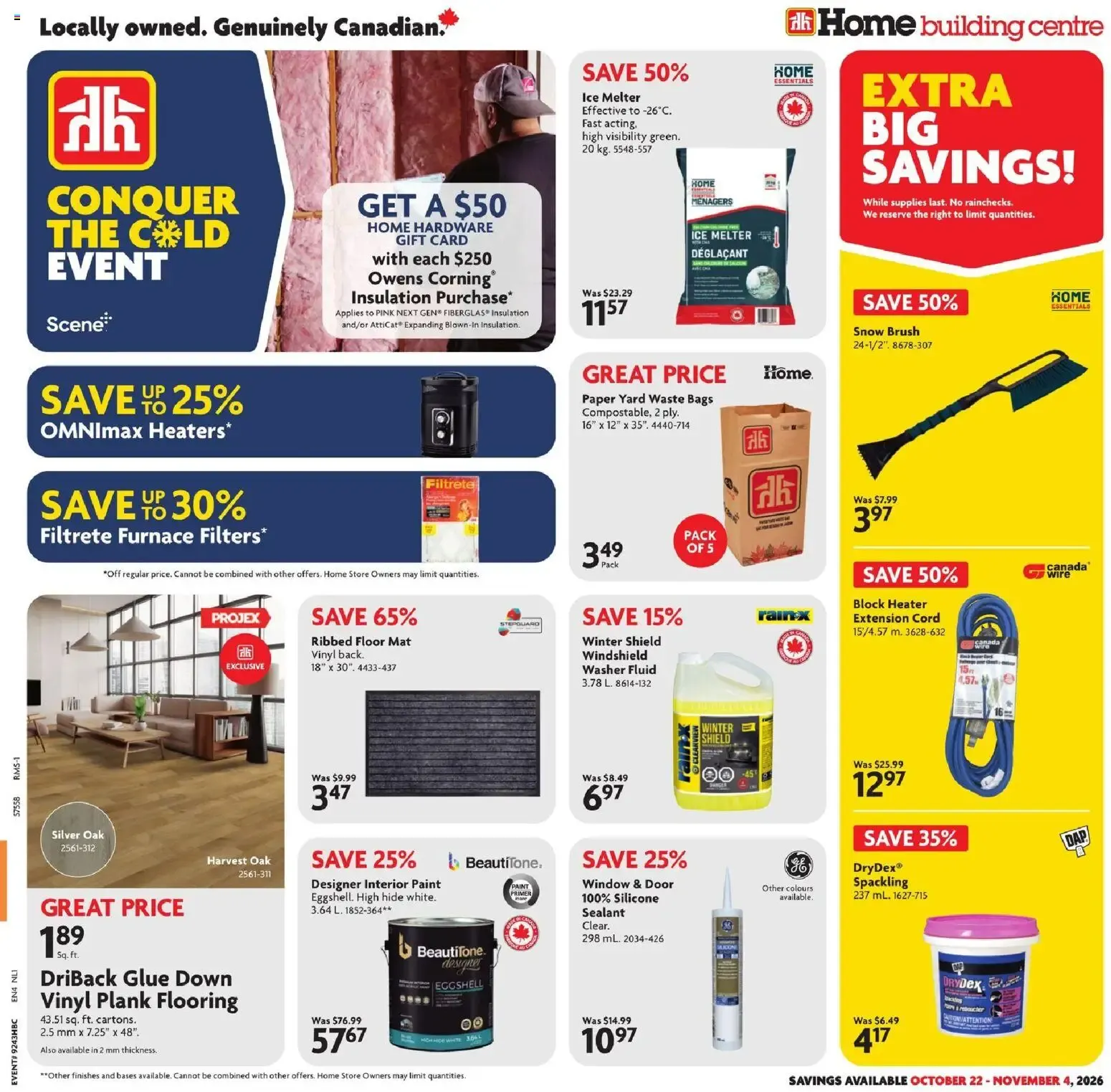 Home Hardware weekly flyer / circulaire from Oct 22, 2026 > weekly specials & deals from October 22 to November 4 2026 - flyer page 1