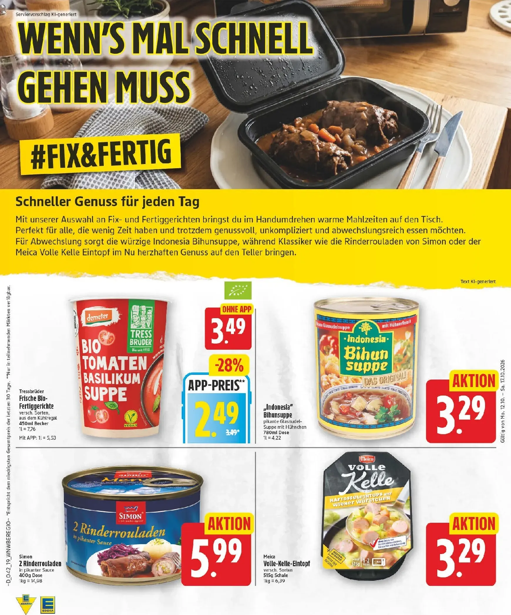 Edeka Prospekt nächste Woche – von Montag 12.10.2026 bis Samstag 17.10.2026 von 12. Oktober bis 17. Oktober 2026 - Prospekt seite 19