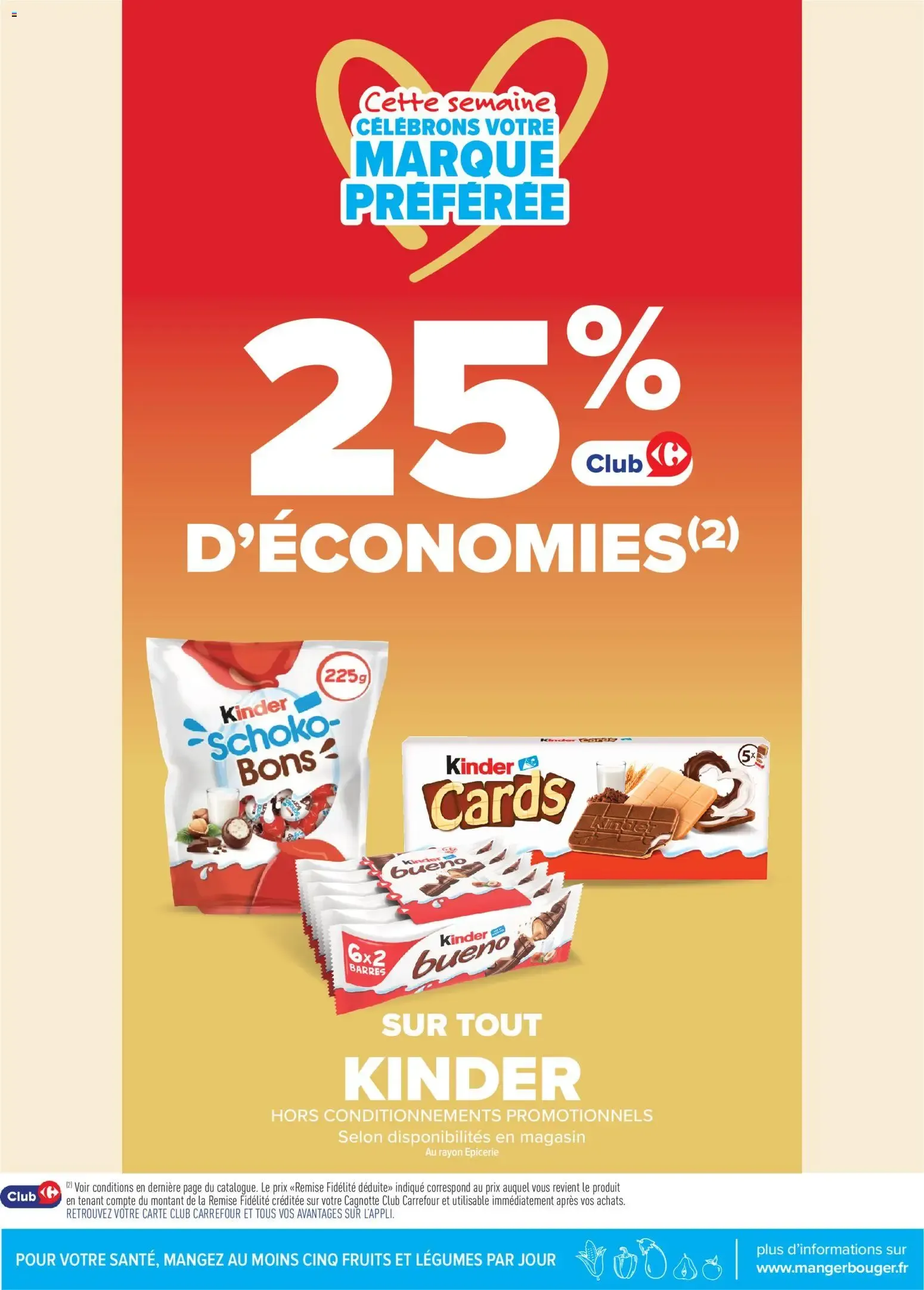 Carrefour: 25% de ahorro en productos Kinder du 22 septembre au 4 octobre 2026 - Catalogue page 5