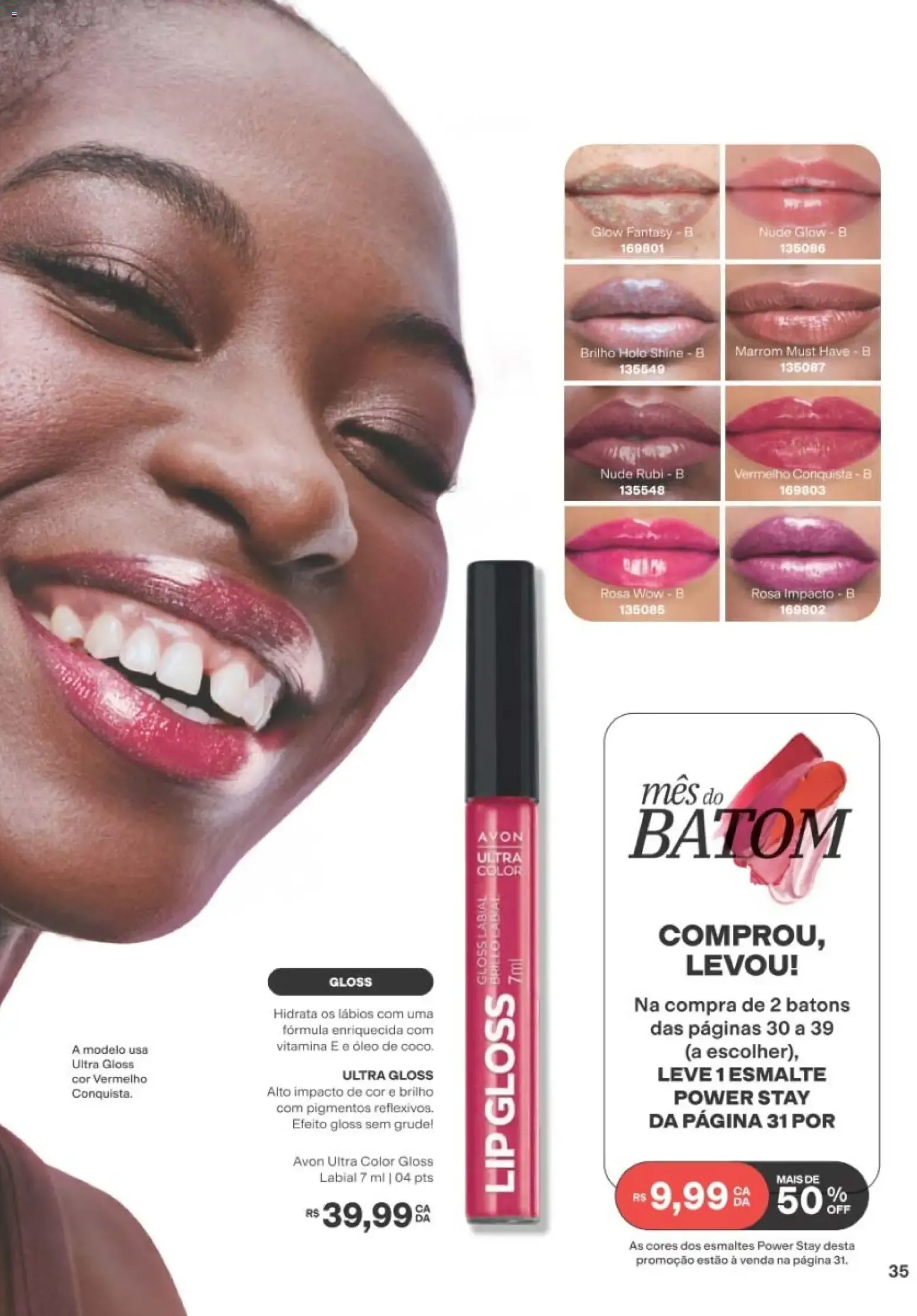 Encarte de Avon | Campanha Ciclo 12/2026 | Mês do Batom com Power Stay Matte Glitter 19 de julho até 9 de agosto 2026 - Pagina 35