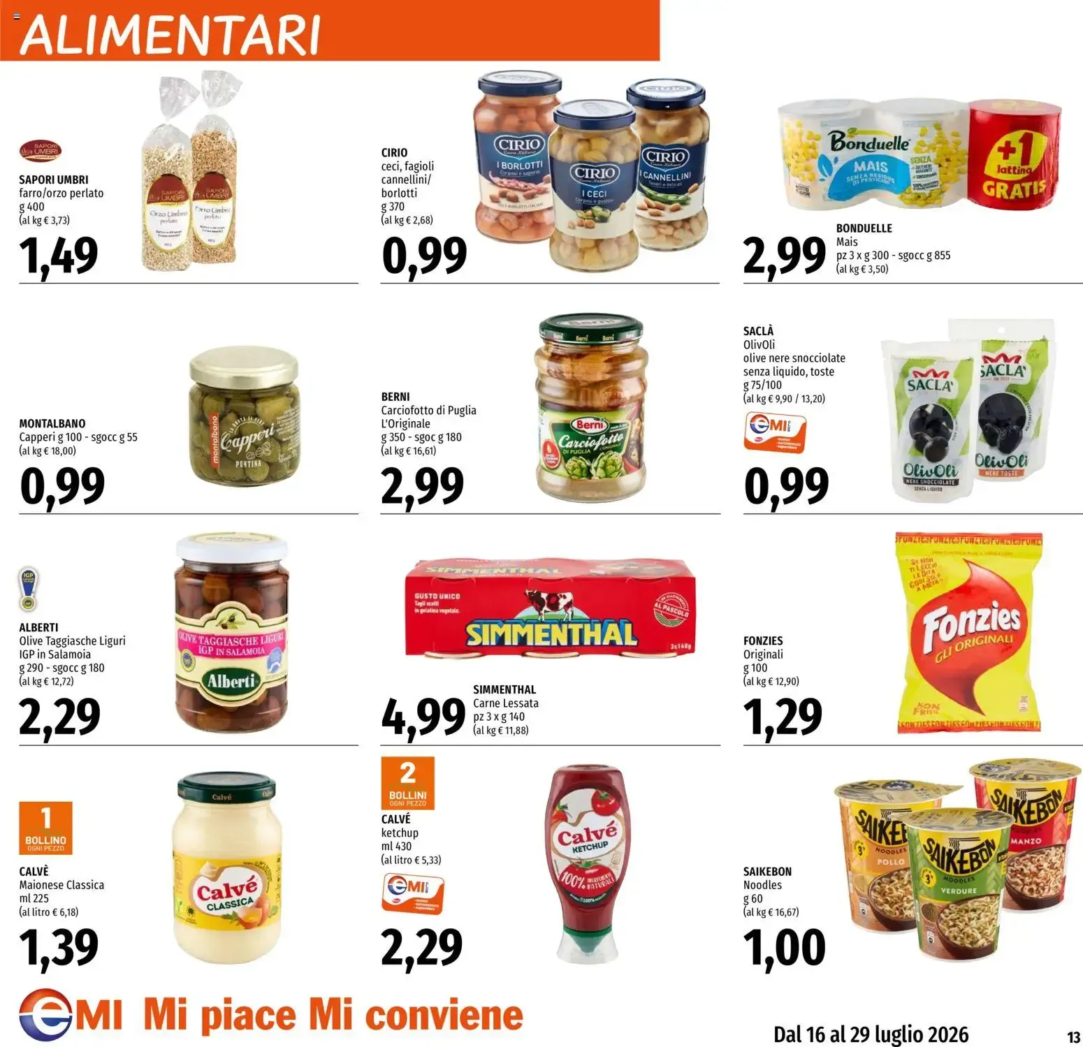 EMI volantino dal 16/07/2026 - online Offerte da 16 luglio a 29 luglio di 2026 - Pagina del volantino 13