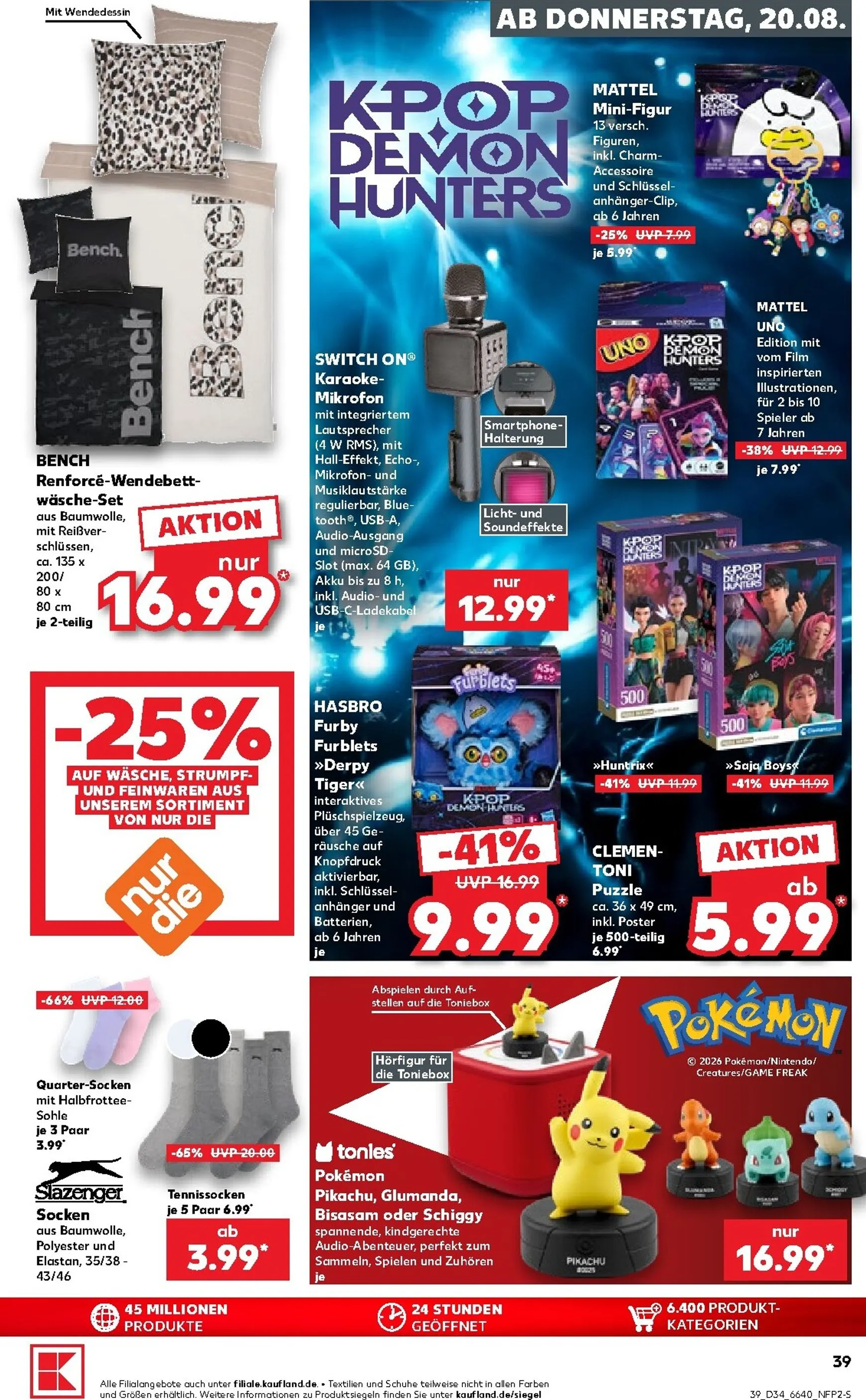 Kaufland Prospekt nächste Woche – von Donnerstag 20.08.2026 bis Mittwoch 26.08.2026 von 20. August bis 26. August 2026 - Prospekt seite 39