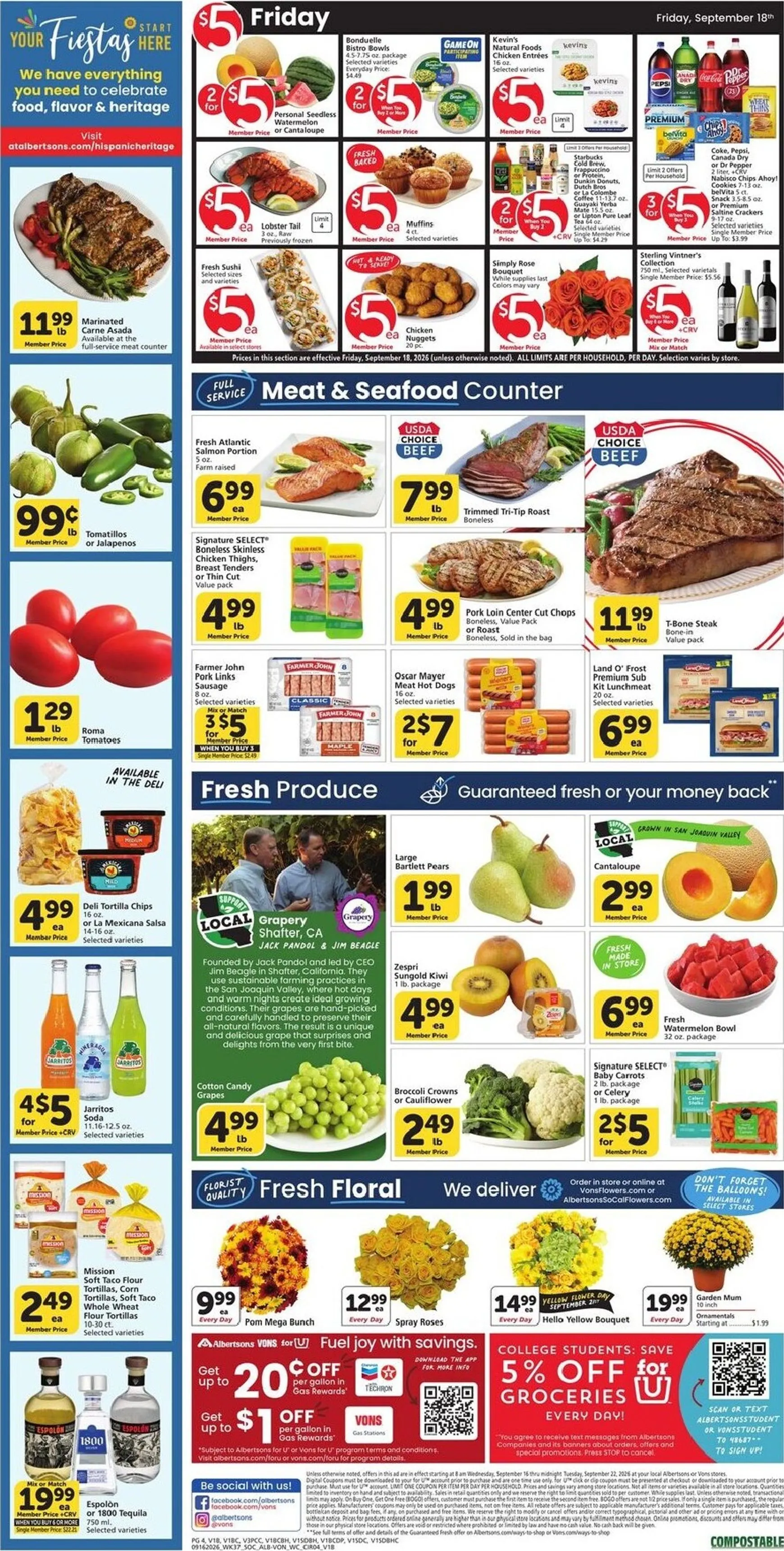 Weekly ad Current Vons leaflet valid from Wednesday 09/16/2026 to Tuesday 09/22/2026 from September 16 to September 22 2026 - Page 3
