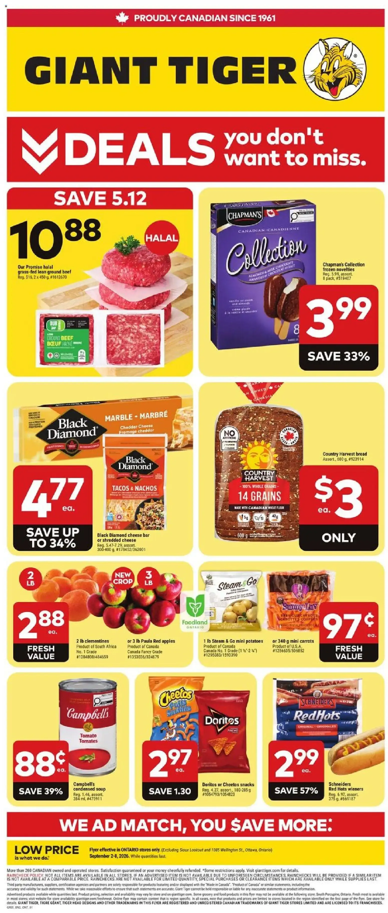 Giant Tiger Flyer | from Sep 2, 2026 | Weekly deals