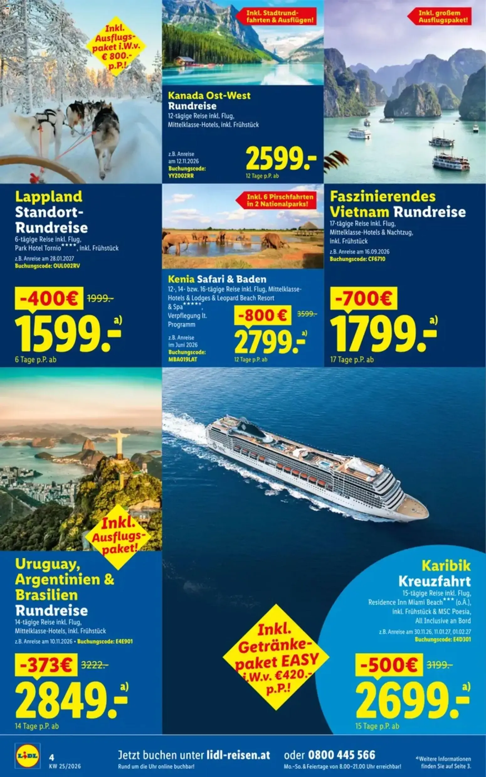 Lidl Reisehighlights ab 15.06.2026 - Angebote ab donnerstag von 15. Juni bis 15. Juli 2026 - Flugblätt seite  4