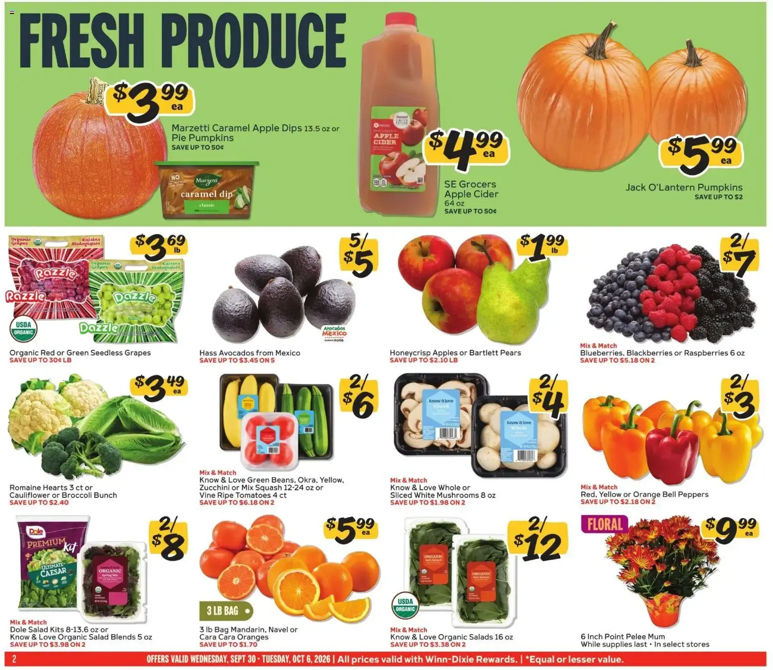 Weekly ad Winn Dixie Weekly Weekly Ad (09/30 - 10/06 2026) - Flyer from September 30 to October 6 2026 - Page 2