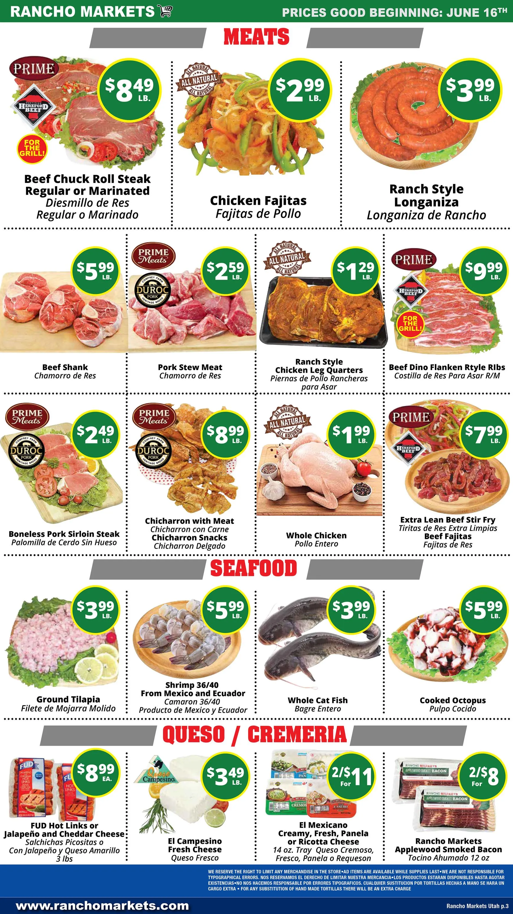 Weekly ad Current Rancho Markets leaflet valid from Tuesday 06/16/2026 to Monday 06/22/2026 from June 16 to June 22 2026 - Page 4