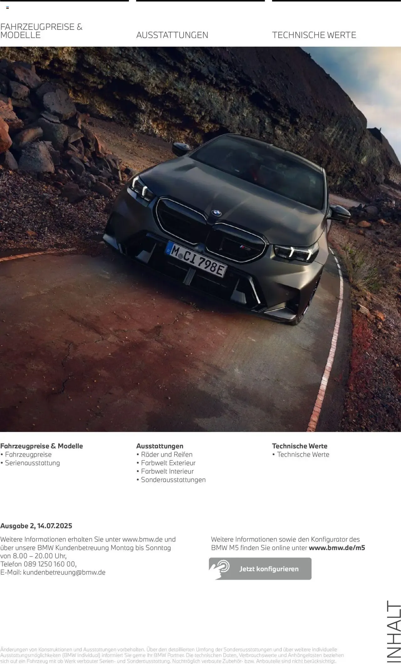 BMW M5 Limousine / Touring vom 01.07.2025 – Angebote online von 1. Juli bis 31. Dezember 2026 - Prospekt seite 2