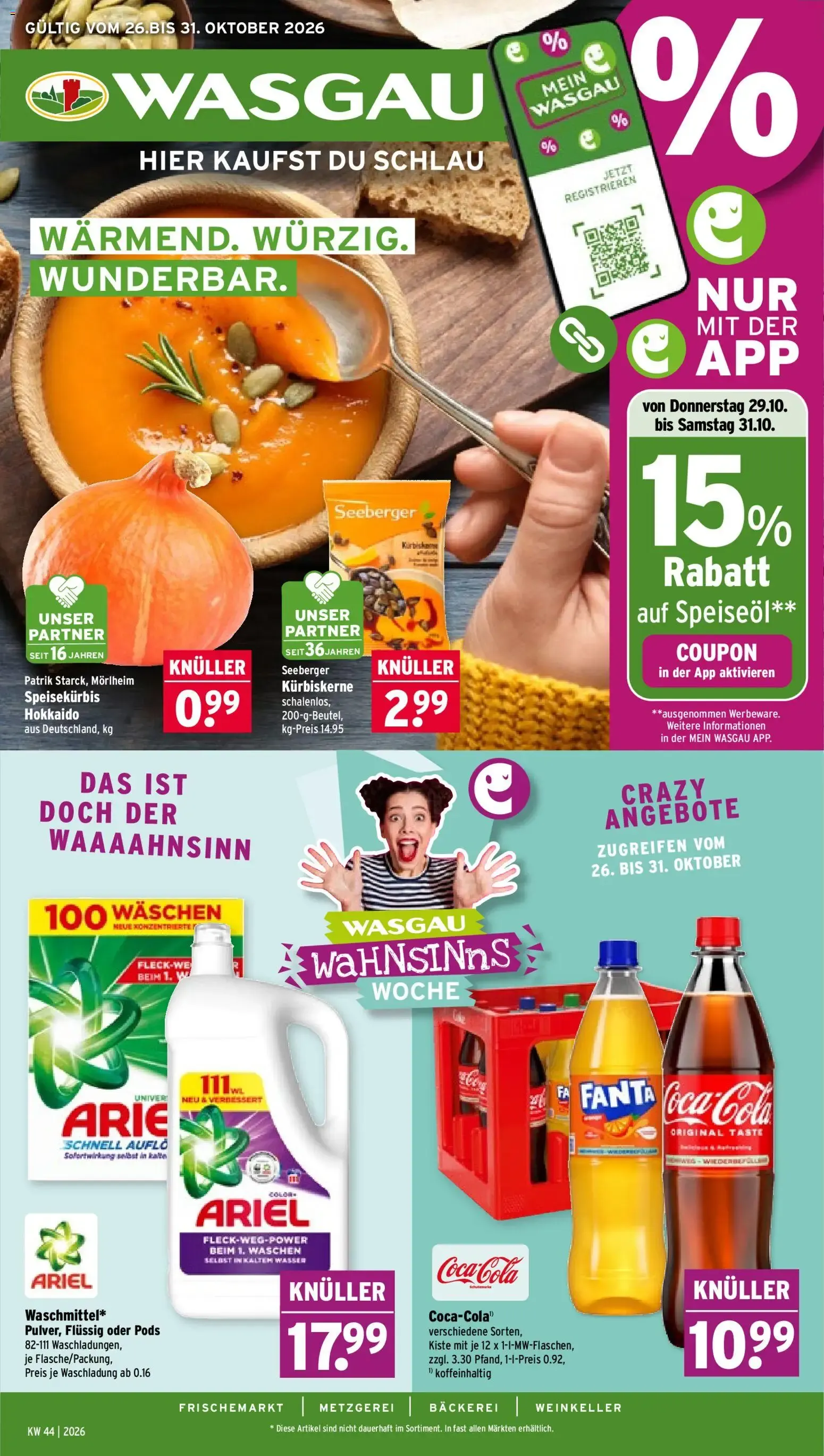 Wasgau Prospekt (ab 26.10.2026) zum Blättern