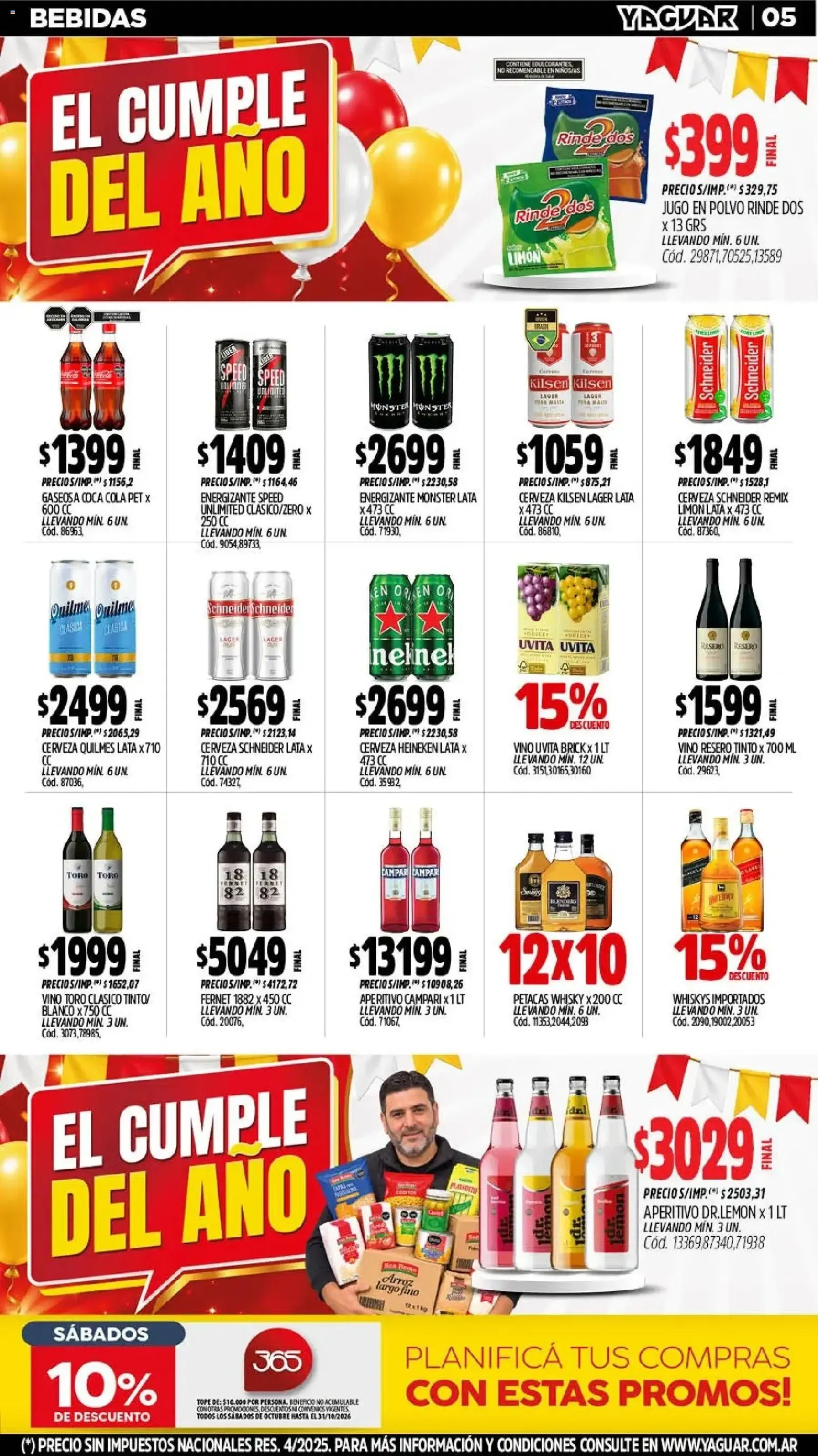 Ofertas de El Cumple del Año 38 Mayorista Yaguar 5 de octubre al 11 de octubre 2026 - Página 3 del catálogo