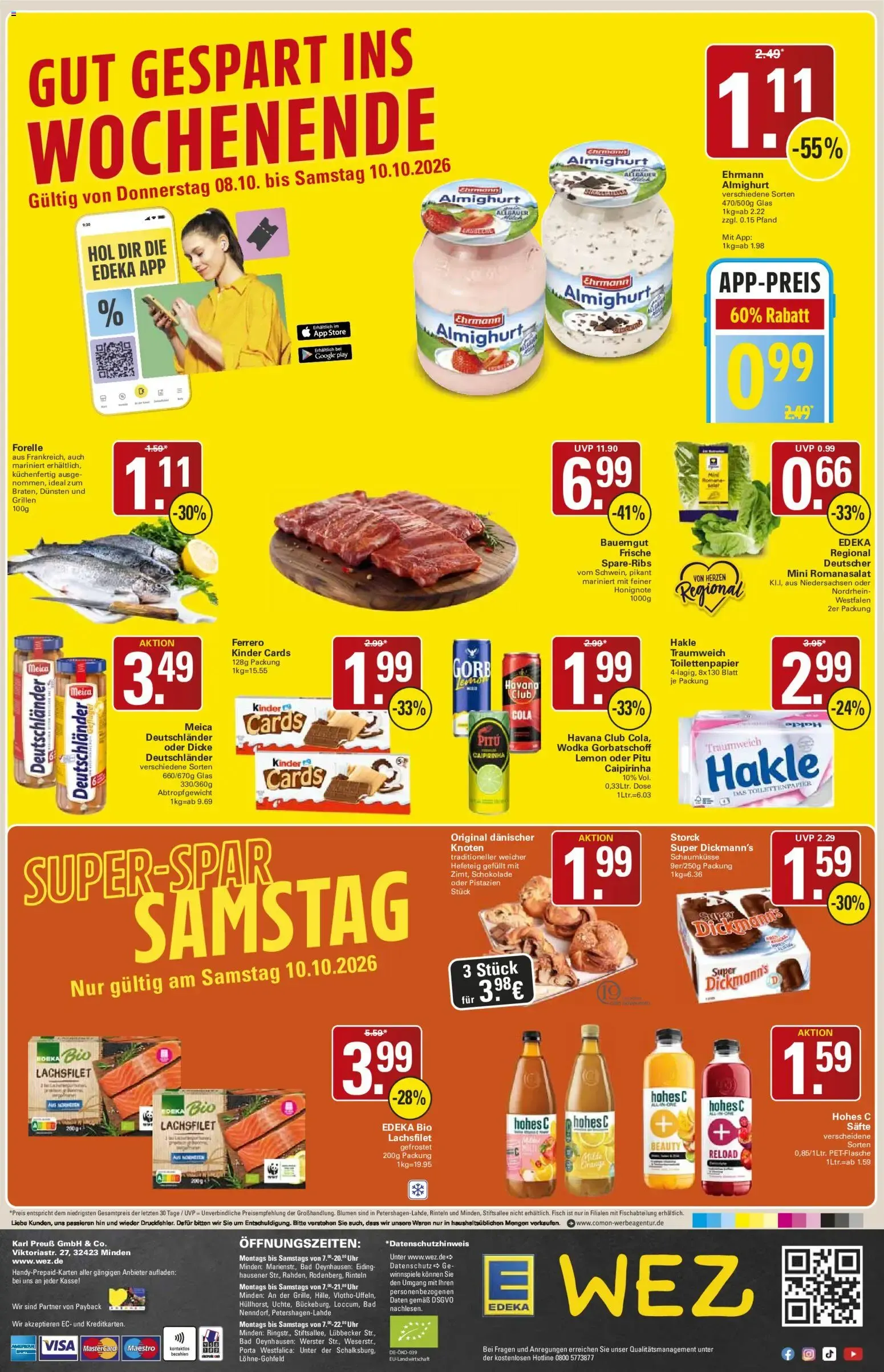 EDEKA Die WEZette (Weser-Einkaufs-Zentrum) von 5. Oktober bis 10. Oktober 2026 - Prospekt seite 16