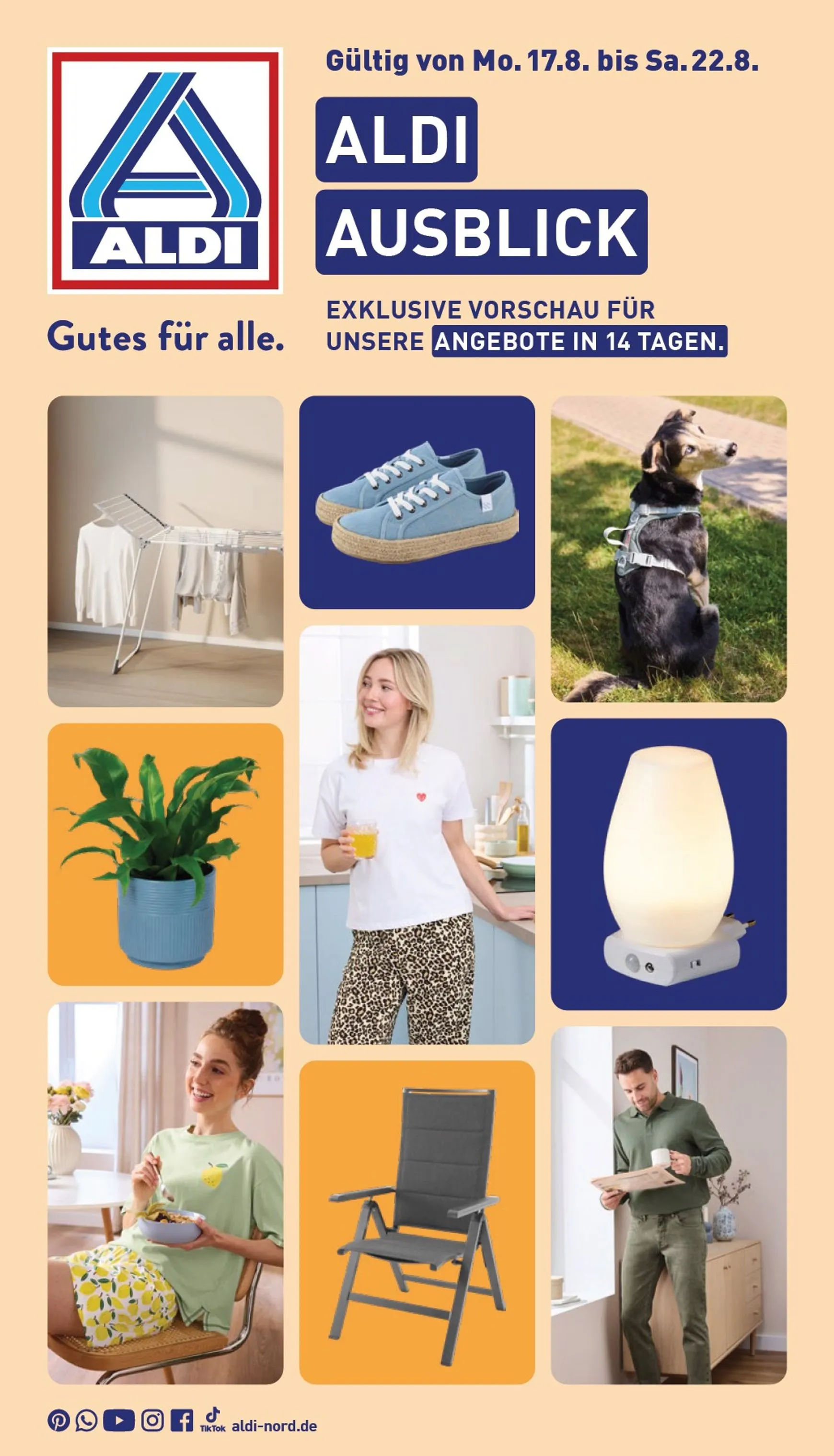 ALDI NORD - Ausblick Prospekt nächste Woche – von Montag 17.08.2026 bis Samstag 22.08.2026 von 17. August bis 22. August 2026 - Prospekt seite 1