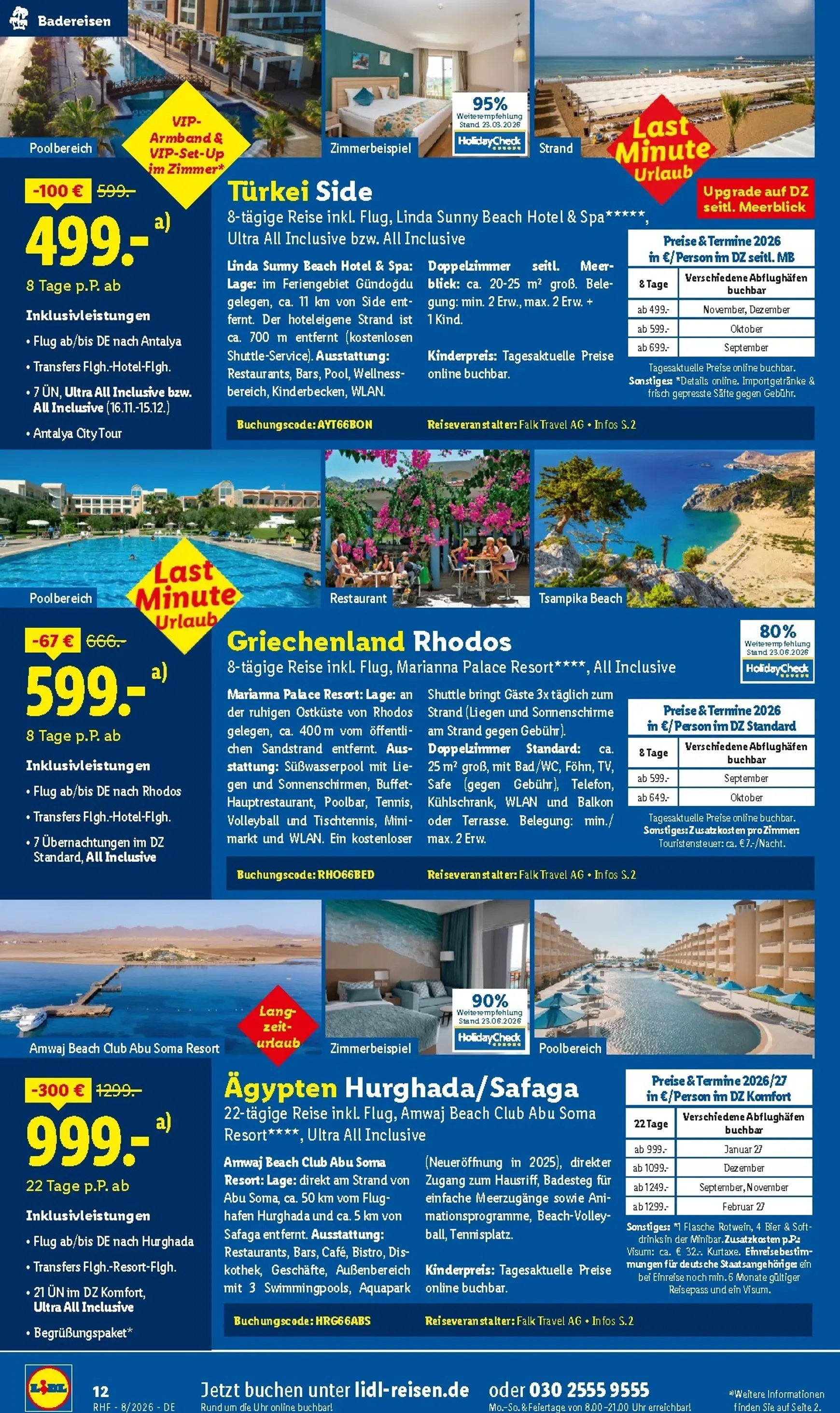 Lidl August Reise-Highlights Prospekt – von Mittwoch 29.07.2026 bis Montag 31.08.2026 von 29. Juli bis 31. August 2026 - Prospekt seite 12