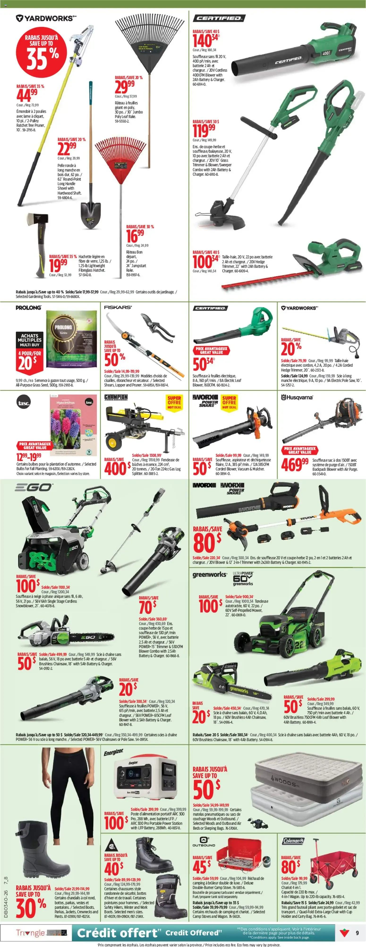 Canadian Tire circulaire from Oct 1, 2026 > weekly specials & deals from October 1 to October 7 2026 - flyer page 9