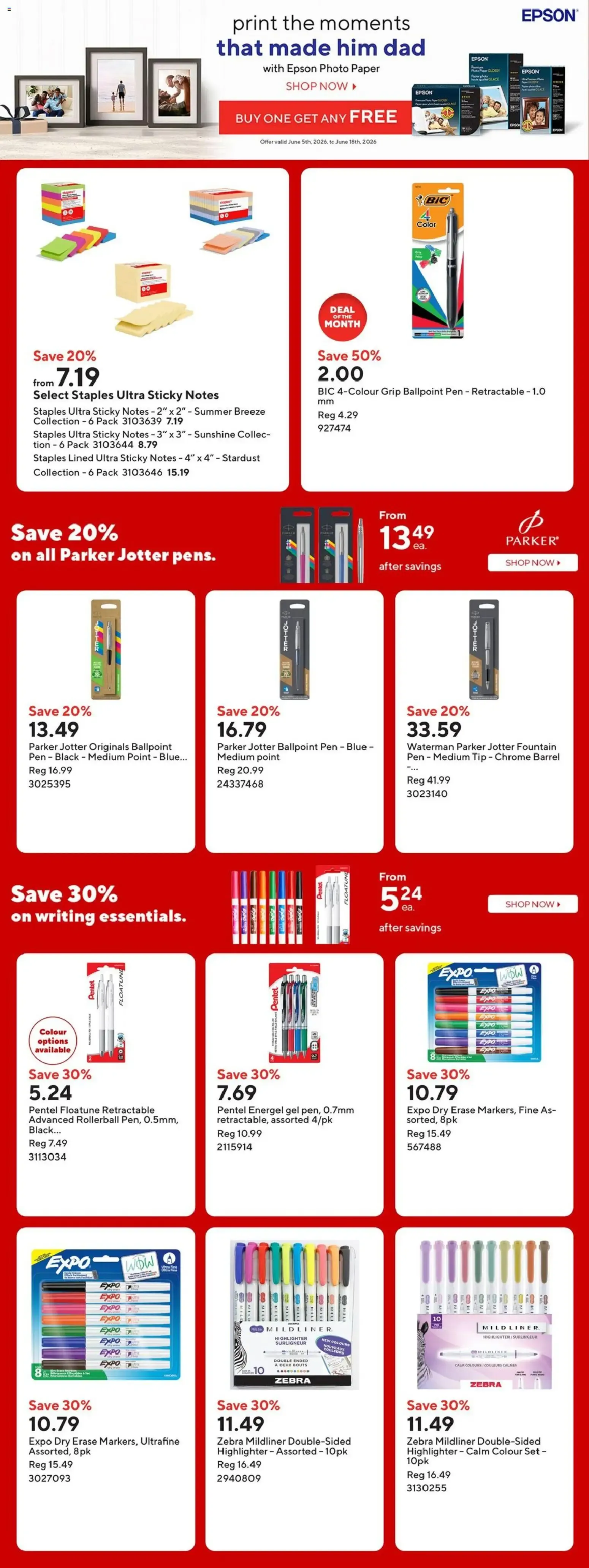 Staples weekly flyer / circulaire from Jun 5, 2026 > weekly specials & deals from June 5 to June 11 2026 - flyer page 12