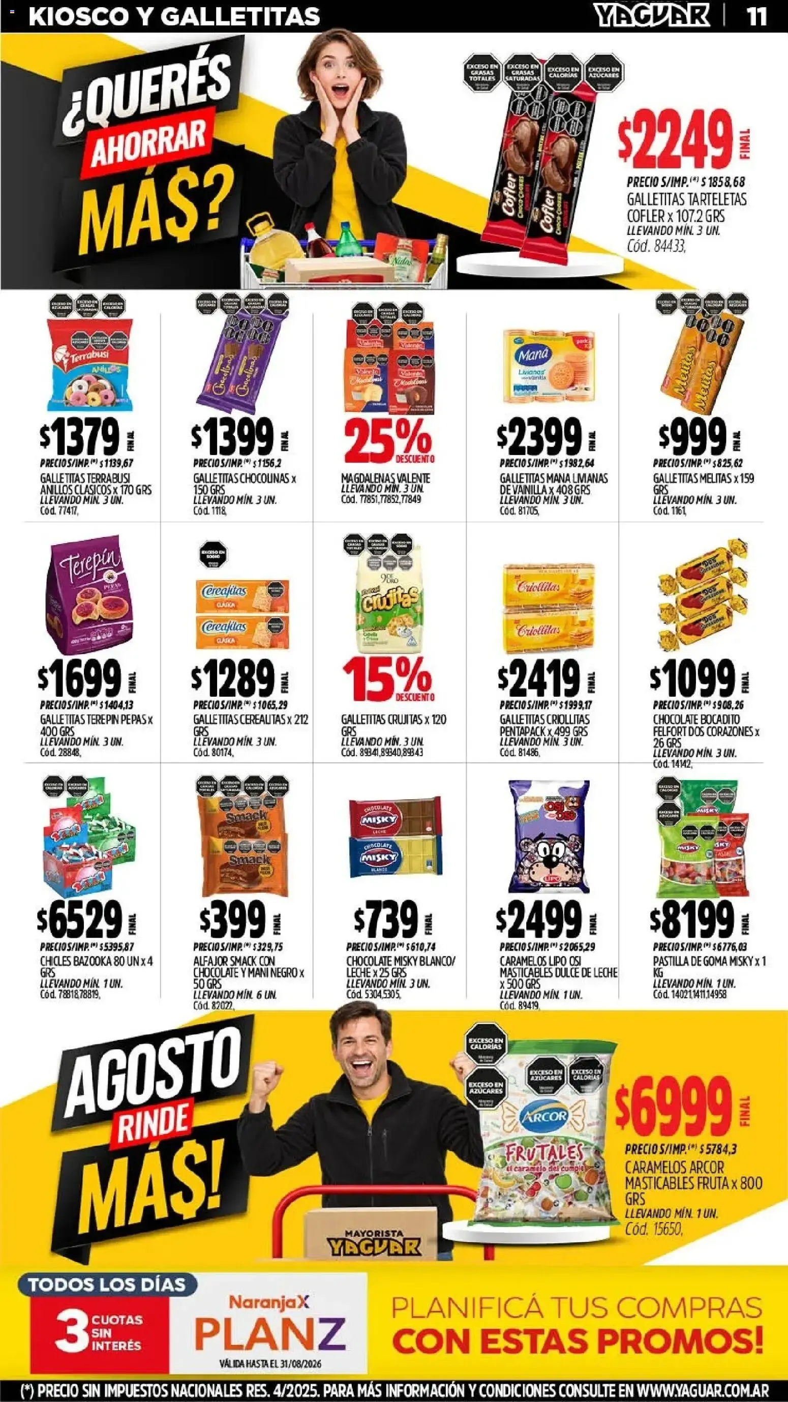 Ofertas de Mayorista Yaguar Agosto Rinde Más! 24 de agosto al 30 de agosto 2026 - Página 11 del catálogo