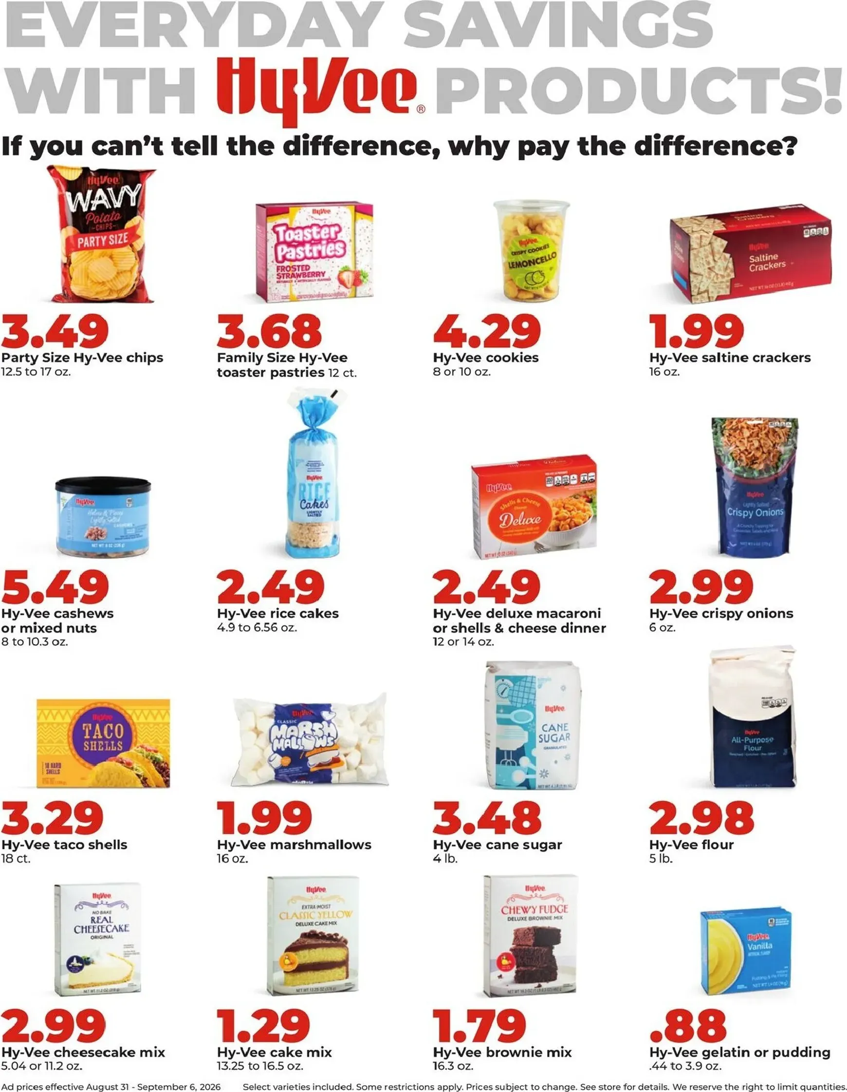 Weekly ad Current Hy Vee leaflet valid from Monday 08/31/2026 to Sunday 09/06/2026 from August 31 to September 6 2026 - Page 20