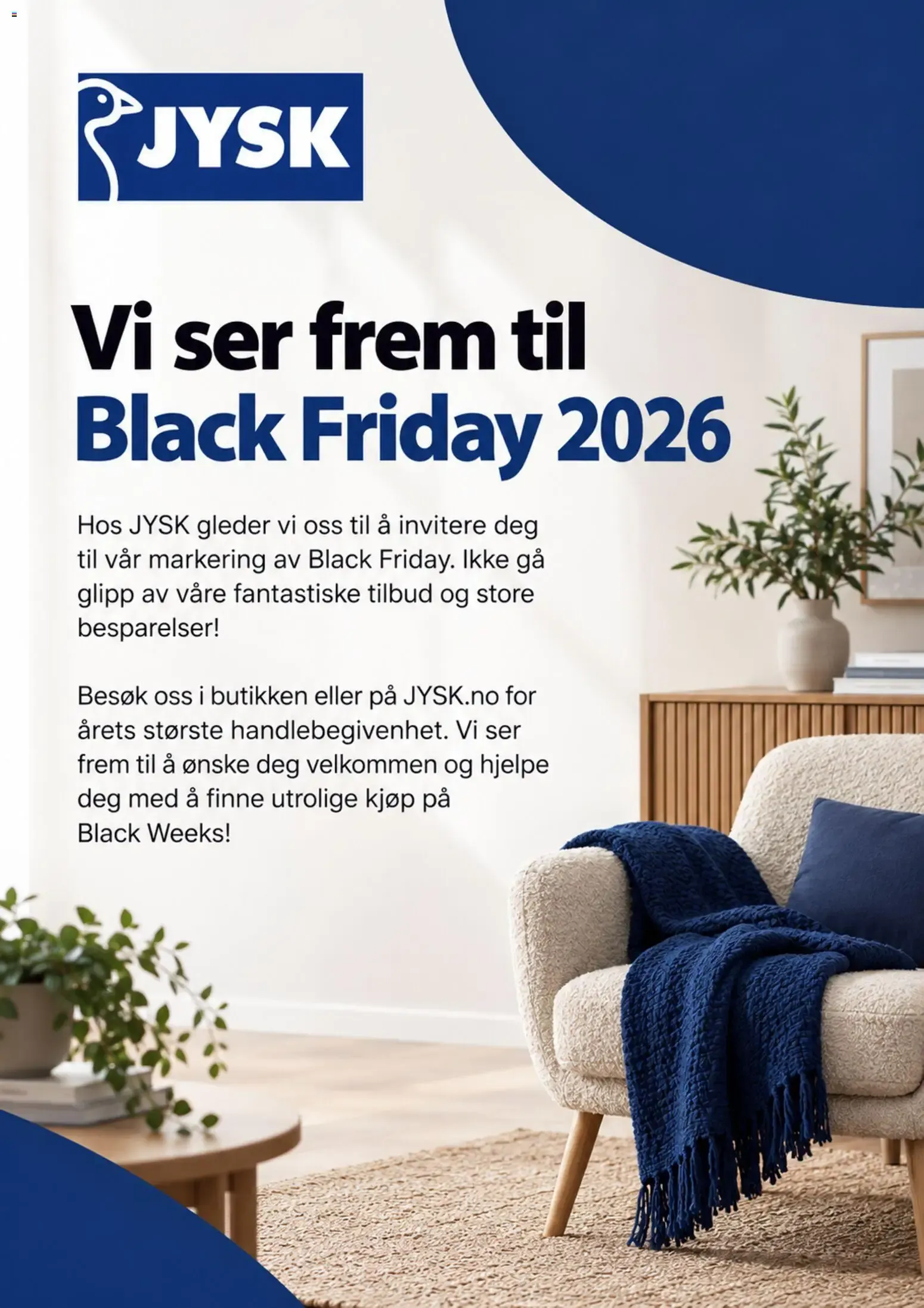 JYSK Black Friday avis (19/10/2026 - 27/11/2026) - Kundeavis og tilbud fra 19. oktober til 27. november 2026 - kundeavisside 1