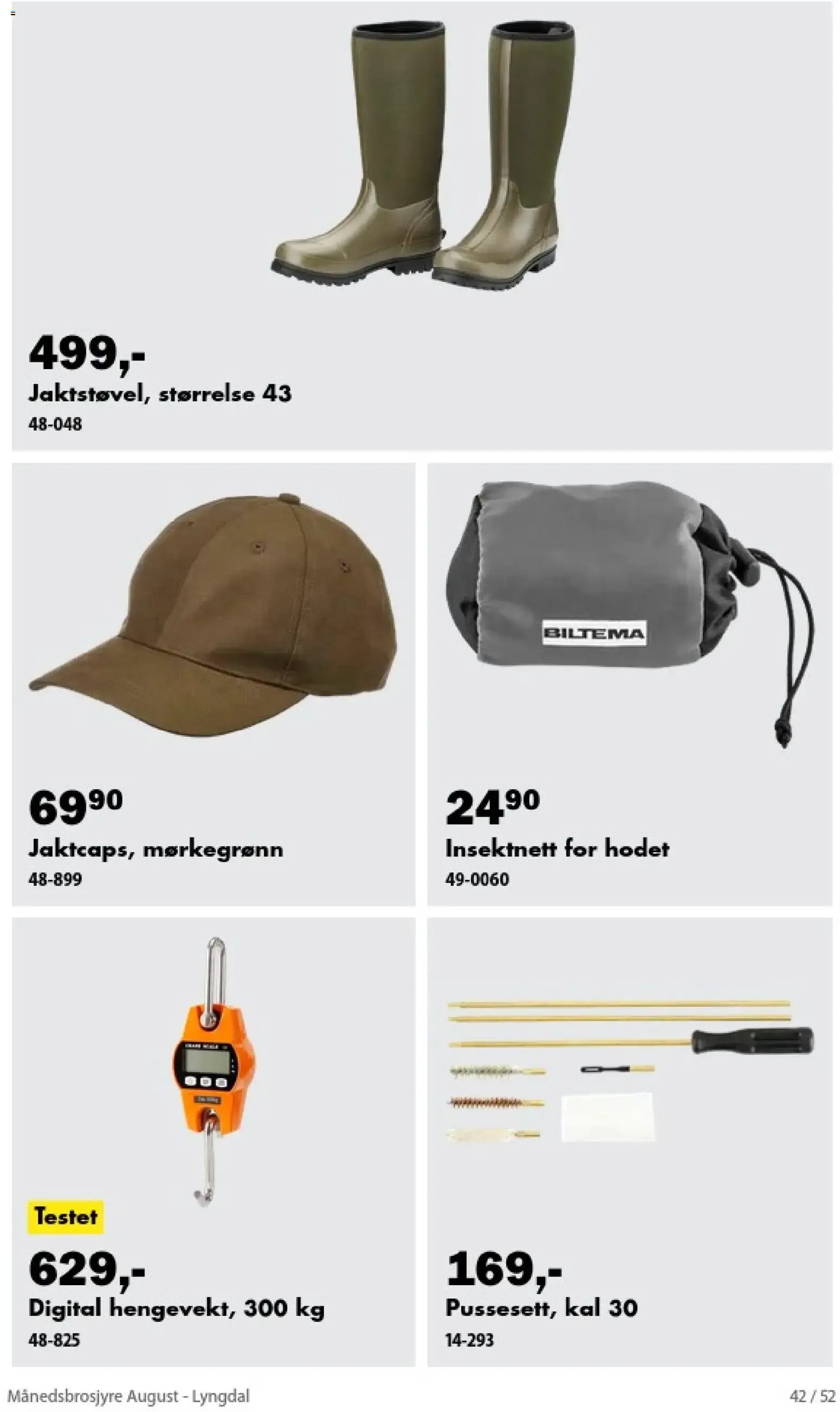 Biltema Månedsbrosjyre August - National (01/08/2026 - 30/08/2026) - Kundeavis og tilbud fra 1. august til 30. august 2026 - kundeavisside 42