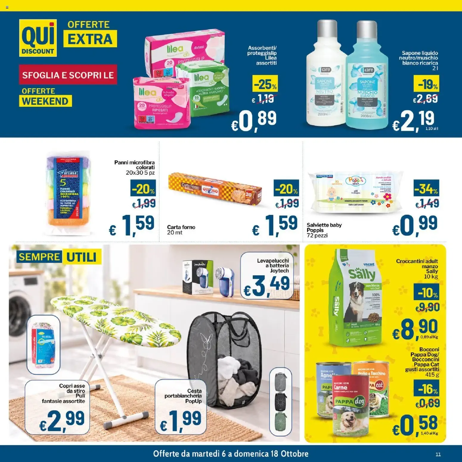 Qui Discount volantino dal 06/10/2026 - online Offerte da 6 ottobre a 18 ottobre di 2026 - Pagina del volantino 11