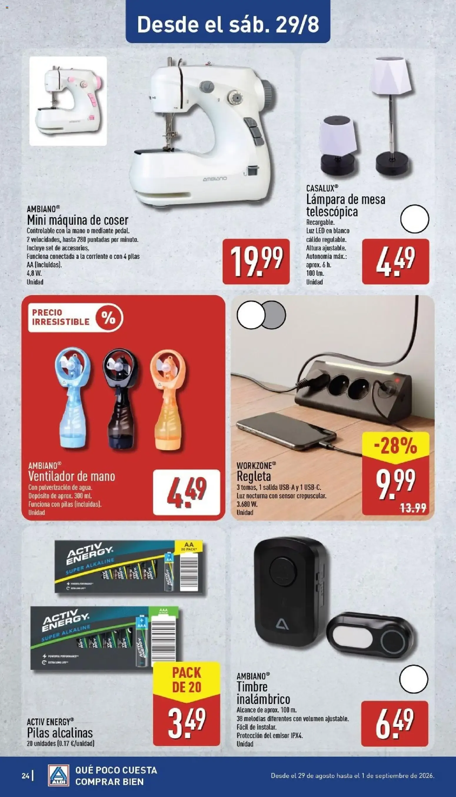 Catálogo de Aldi folleto Baleares del 24/08/2026 | Catálogo 24 de agosto al 30 de agosto 2026 - Página 24