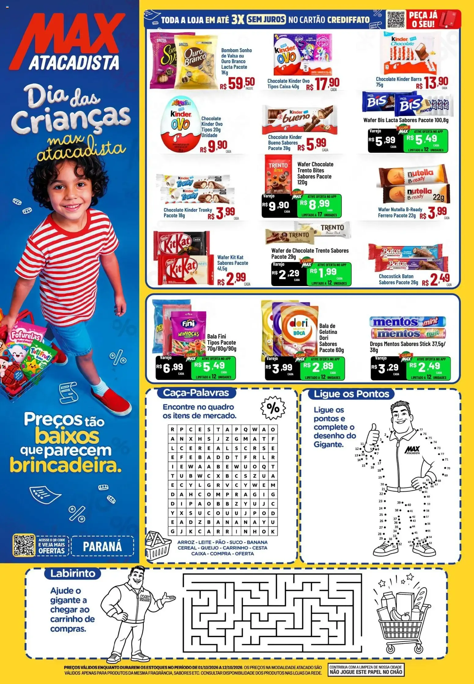 Encarte de Max Atacadista ofertas Dia das Crianças de 01/10/2026 | Promoções Online 1 de outubro até 12 de outubro 2026 - Pagina 1