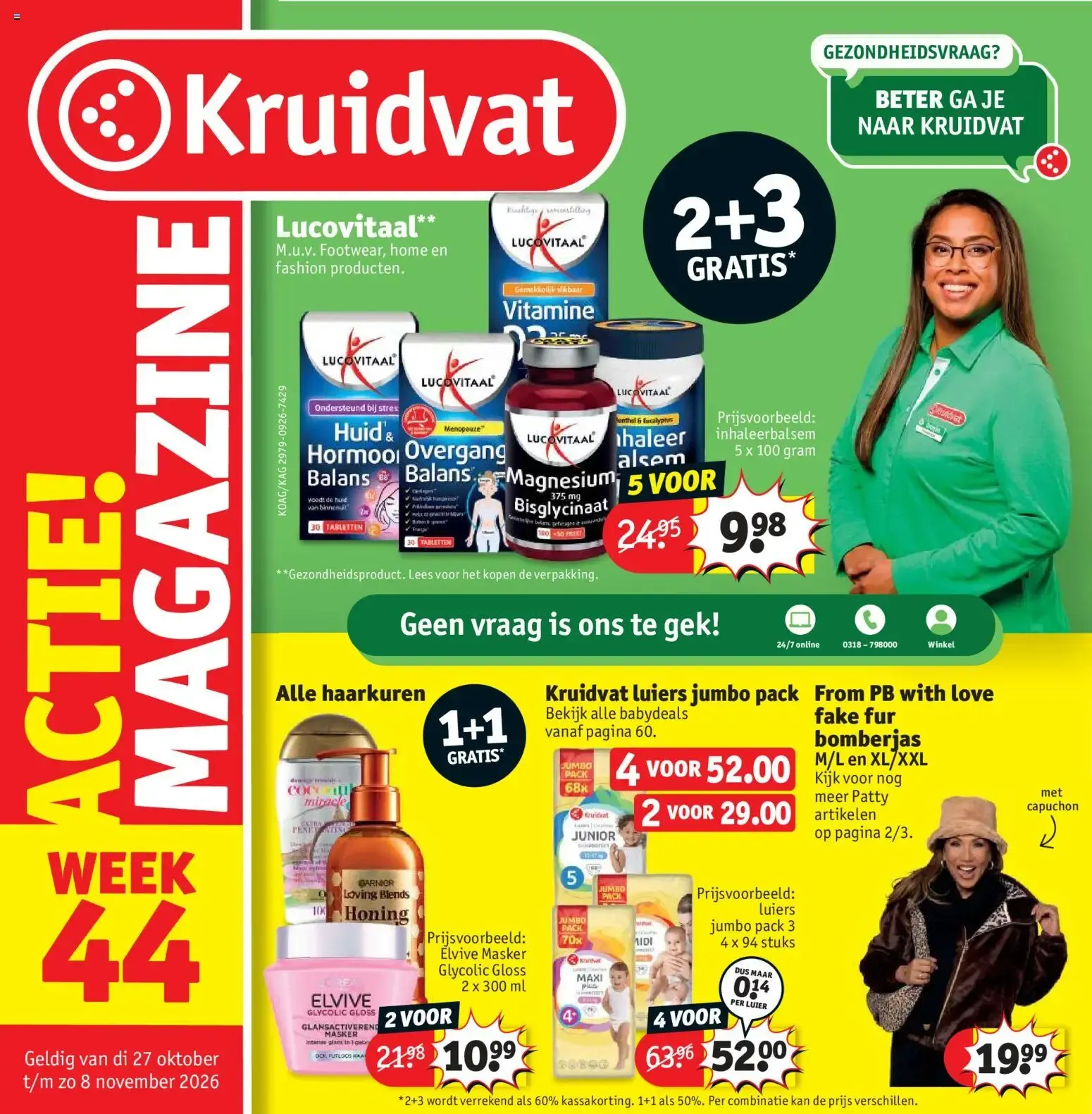 Kruidvat Actie! Magazine Week 44 van 27 oktober tot 8 november 2026 - Folder pagina 1