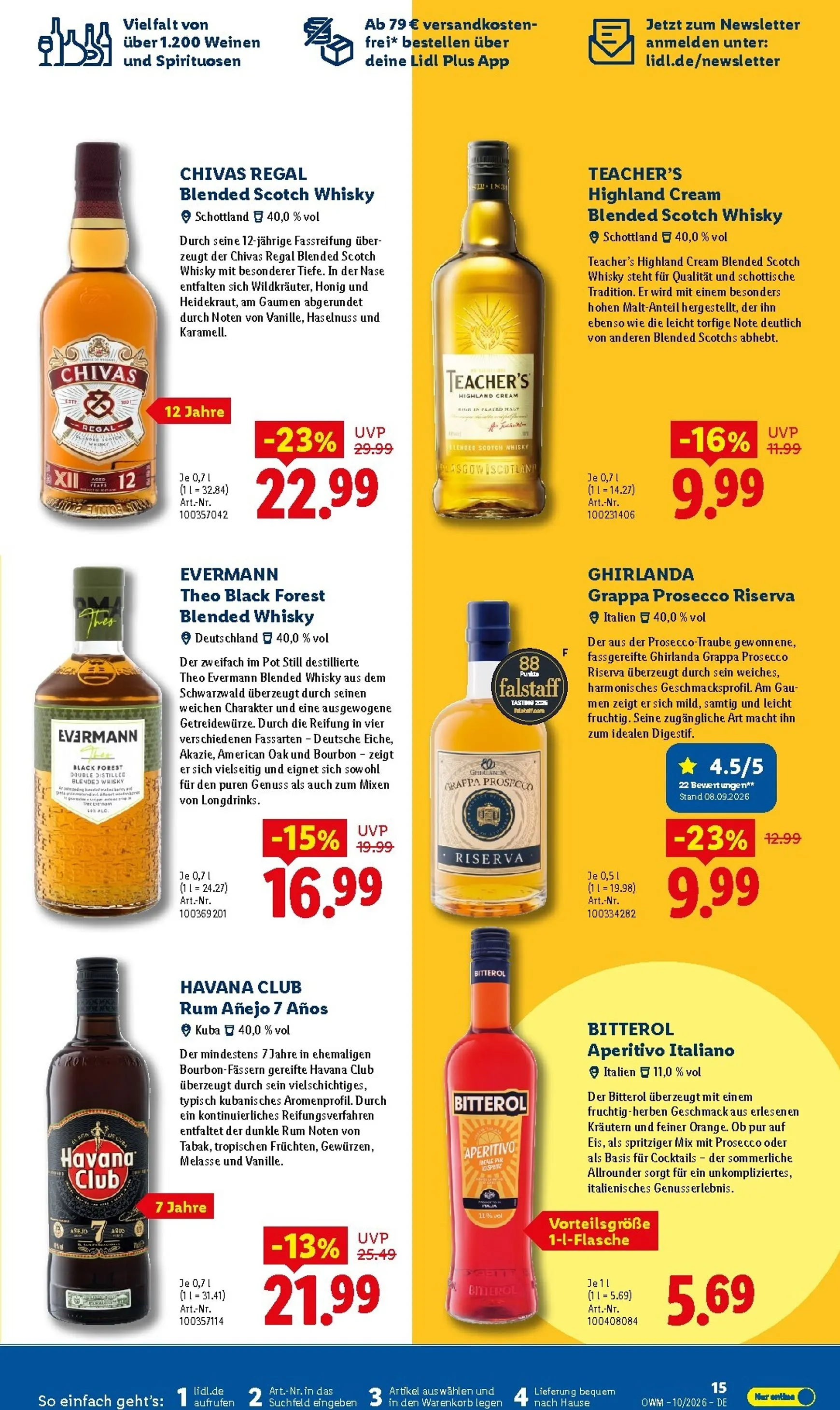 Lidl - Wein & Spirituosen Prospekt – von Donnerstag 01.10.2026 bis Samstag 31.10.2026 von 1. Oktober bis 31. Oktober 2026 - Prospekt seite 15