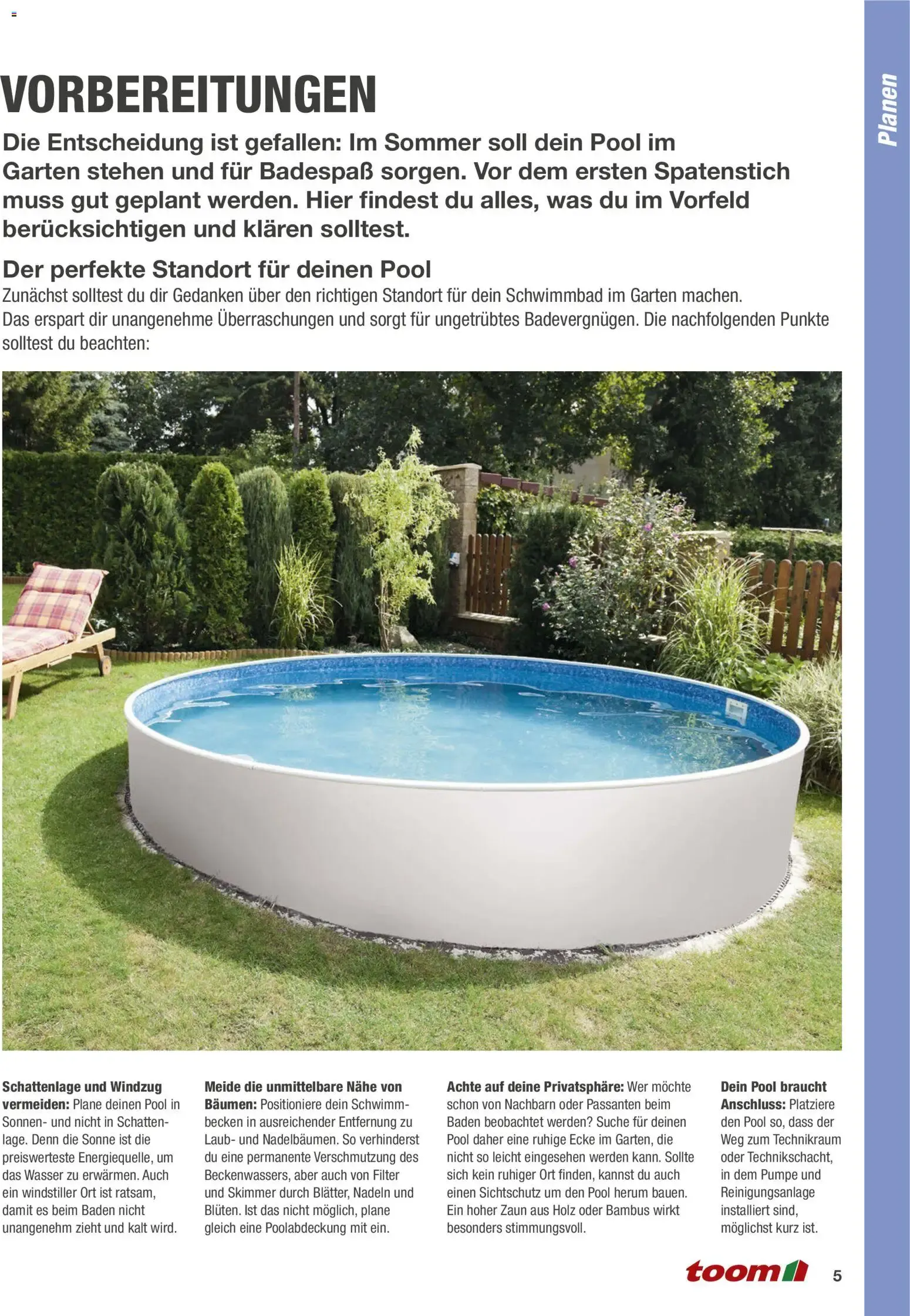 Anleitung Nr. 10: Pool selber bauen von 1. Januar bis 31. Dezember 2026 - Prospekt seite 5