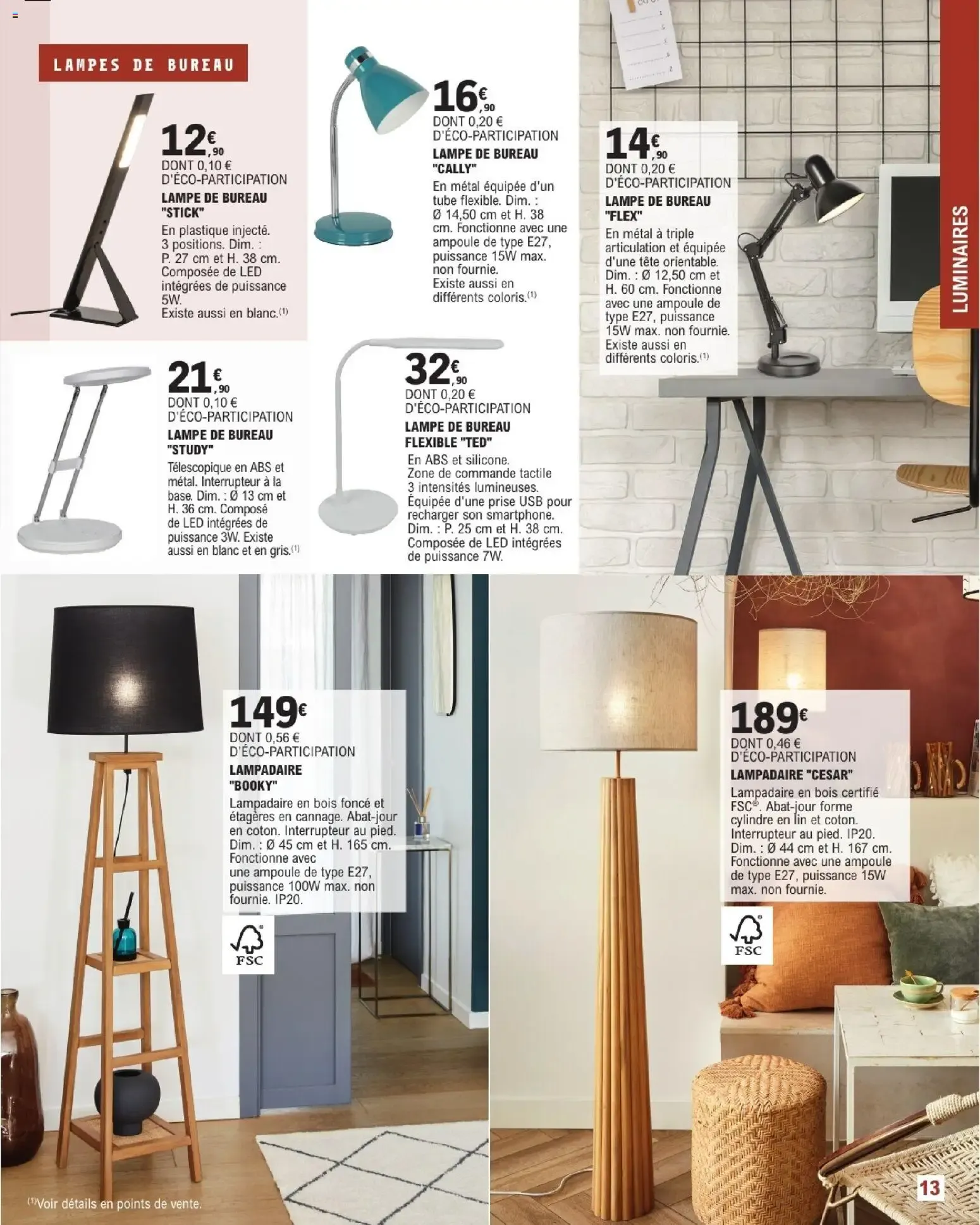 Brico E.Leclerc Guide 2026 Décoration & Luminaire du 20 janvier au 21 février 2026 - Catalogue page 13