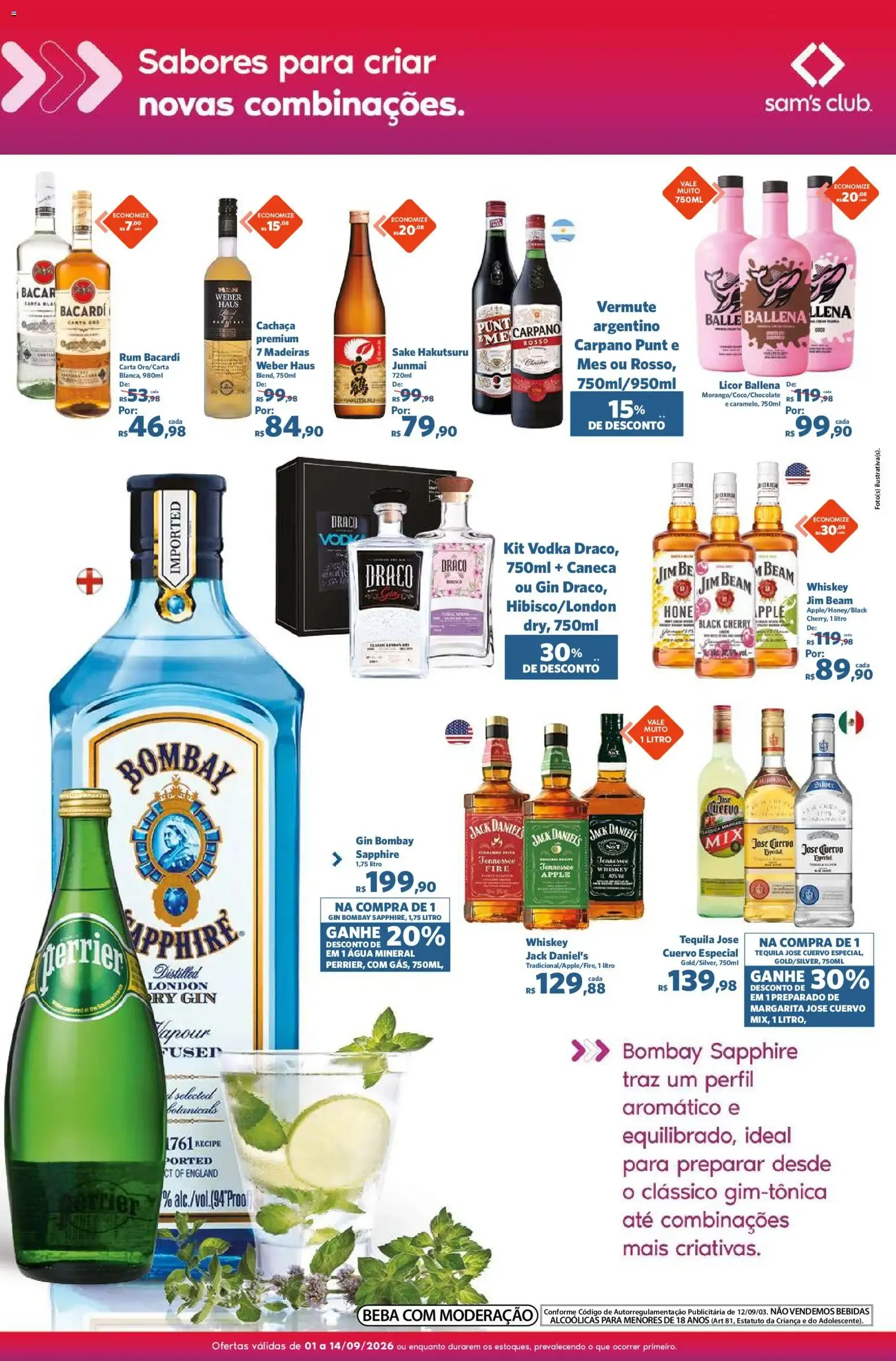 Encarte de Sam's Club ofertas Sabores para Brindar de 01/09/2026 | Promoções Online 1 de setembro até 14 de setembro 2026 - Pagina 4
