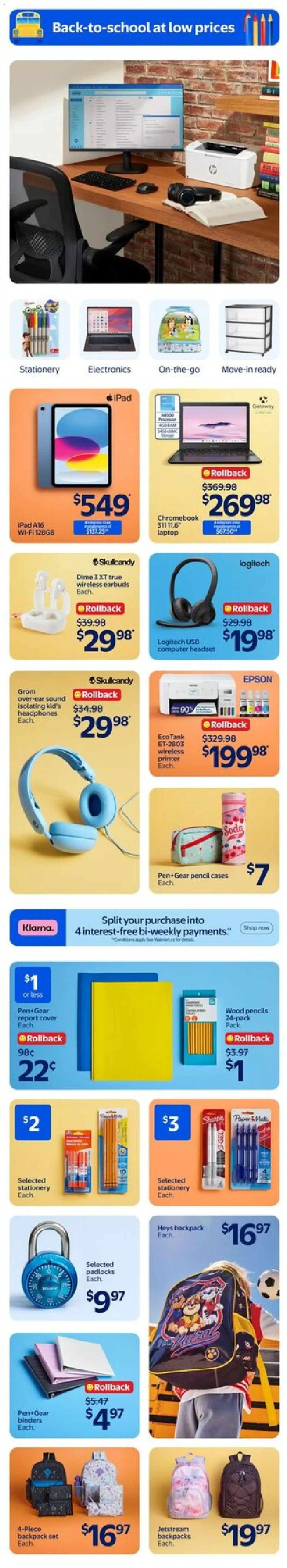 Walmart flyer - Back to school at low prices from Aug 6, 2026 > weekly specials & deals from August 6 to August 12 2026 - flyer page 5
