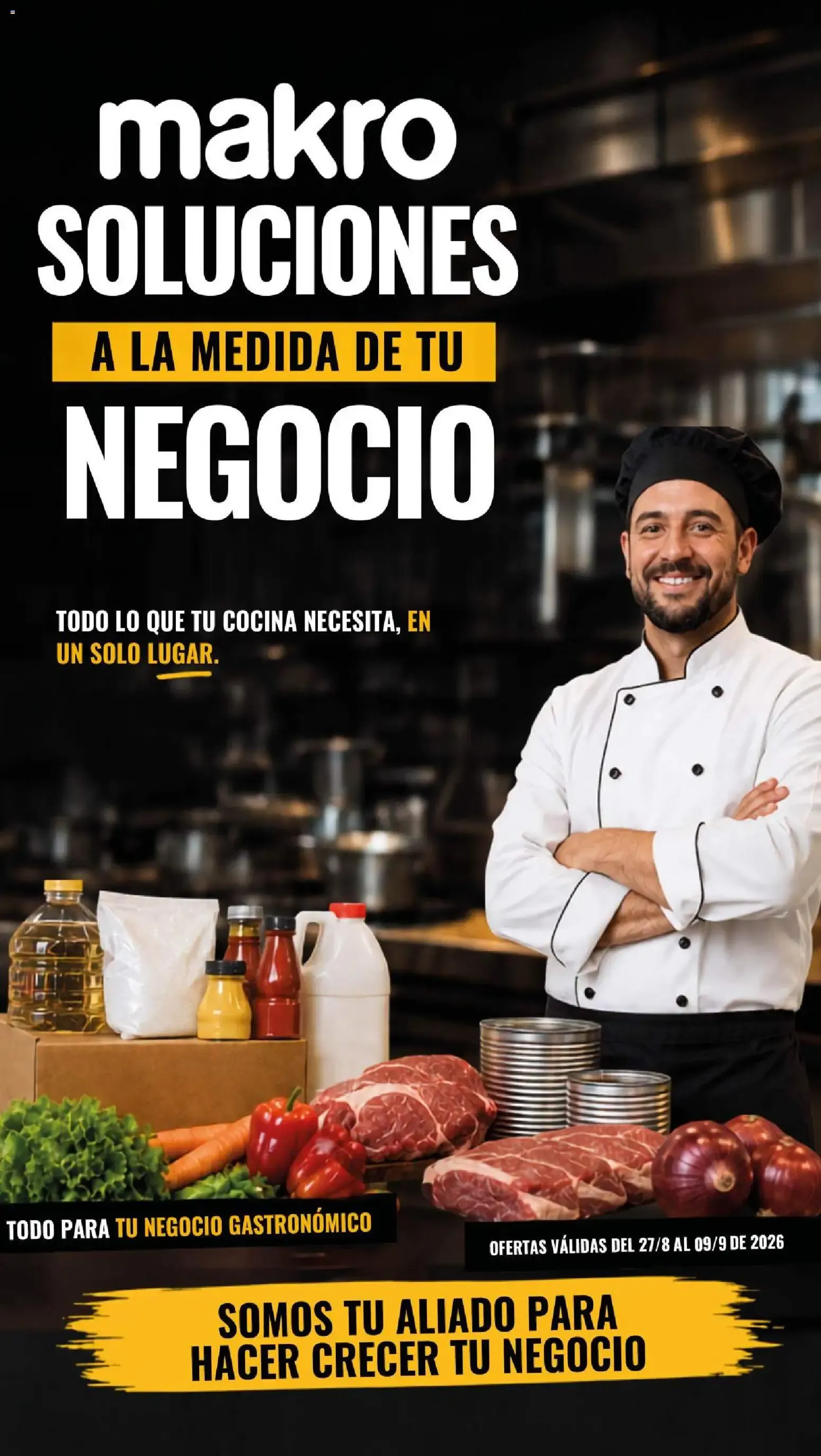 Ofertas de Makro Ofertas GASTRONÓMICO del 27/08/2026 - 09/09/2026 27 de agosto al 9 de septiembre 2026 - Página 1 del catálogo