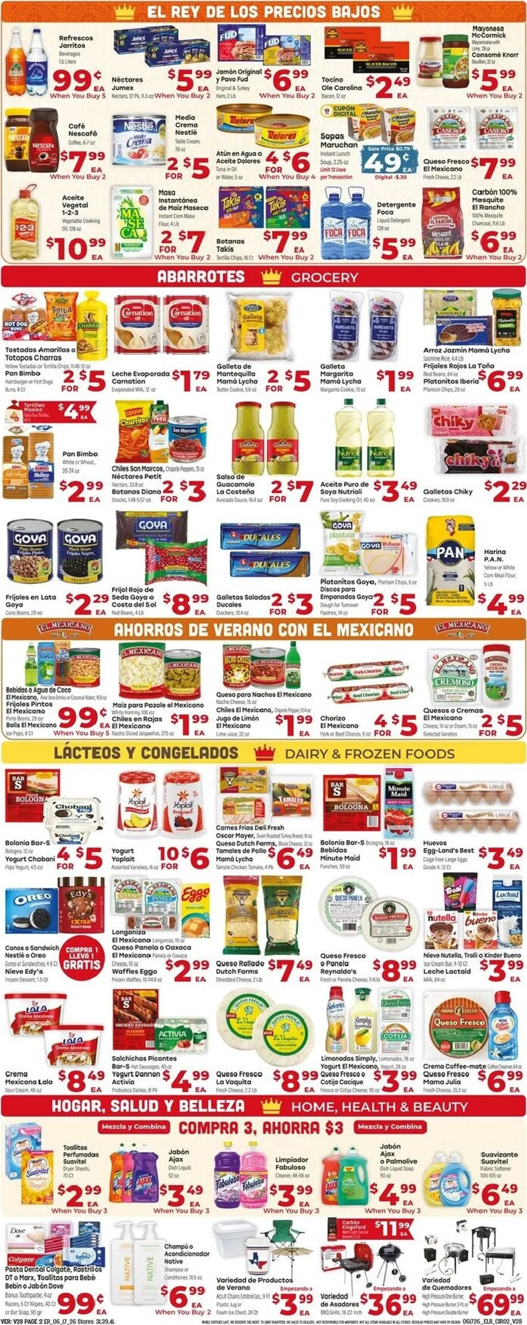 Weekly ad SUPERMERCADO EL RANCHO - Gran Golazo: Celebrando el Día del Padre from June 17 to June 23 2026 - Page 2