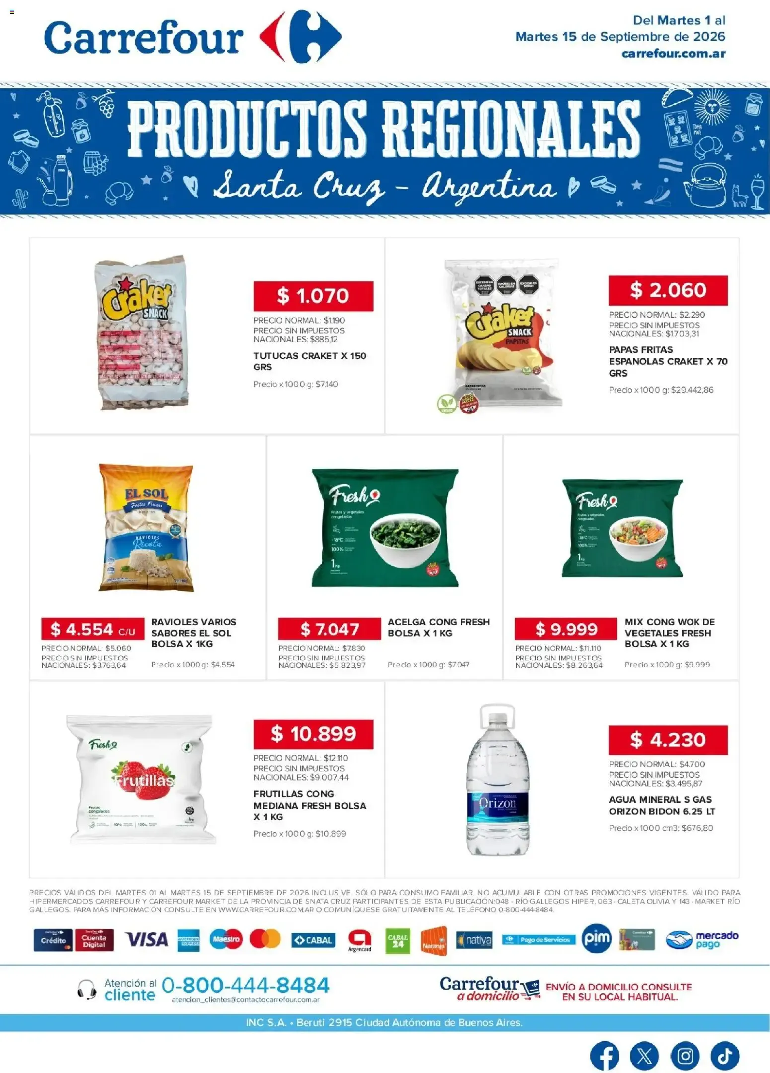 Ofertas de Carrefour Productos Regionales Santa Cruz - Argentina 1 de septiembre al 15 de septiembre 2026 - Página 1 del catálogo