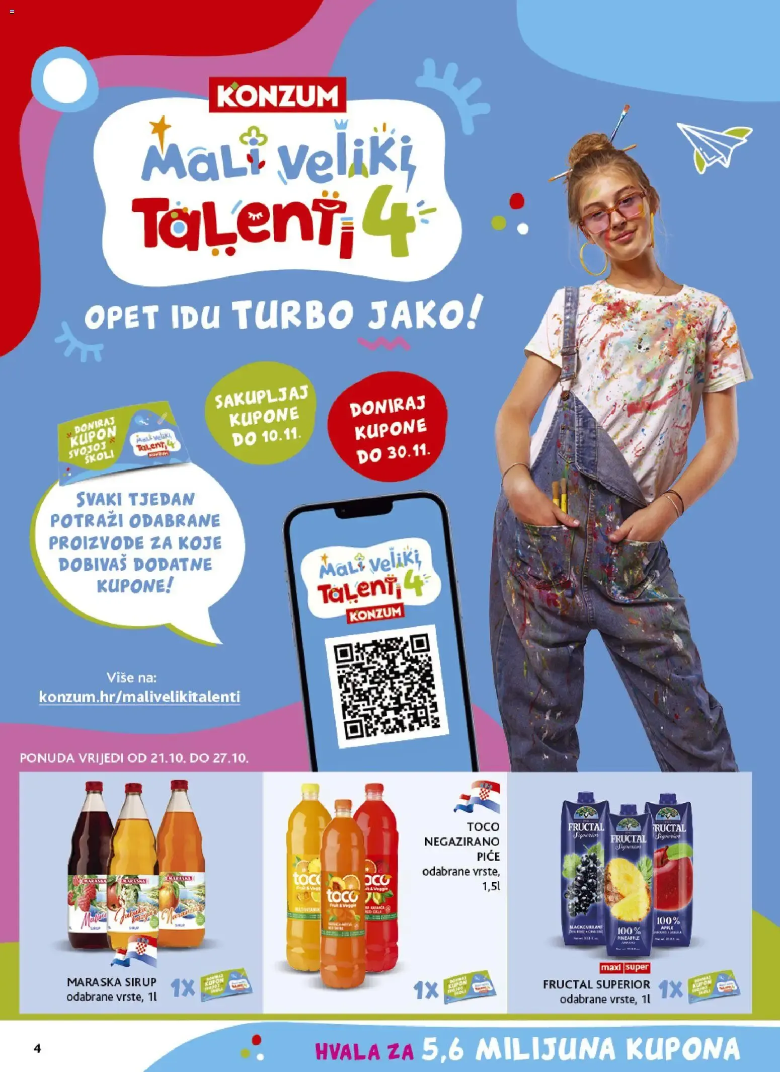 Katalog Konzum Katalog 43 / 2026 od 21. listopada do 27. listopada 2026. - Pregled Stranica 4