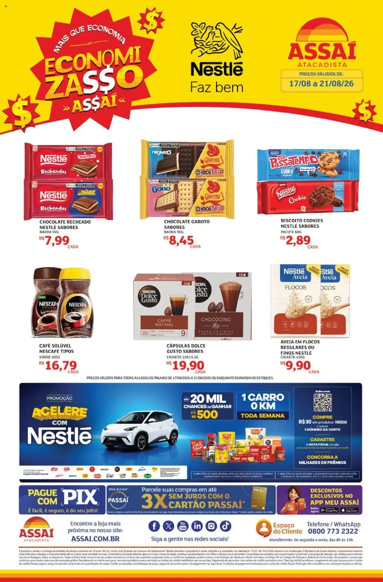 Encarte de Assaí Atacadista - Economi Zasso com Nestlé 17 de agosto até 21 de agosto 2026 - Pagina 1