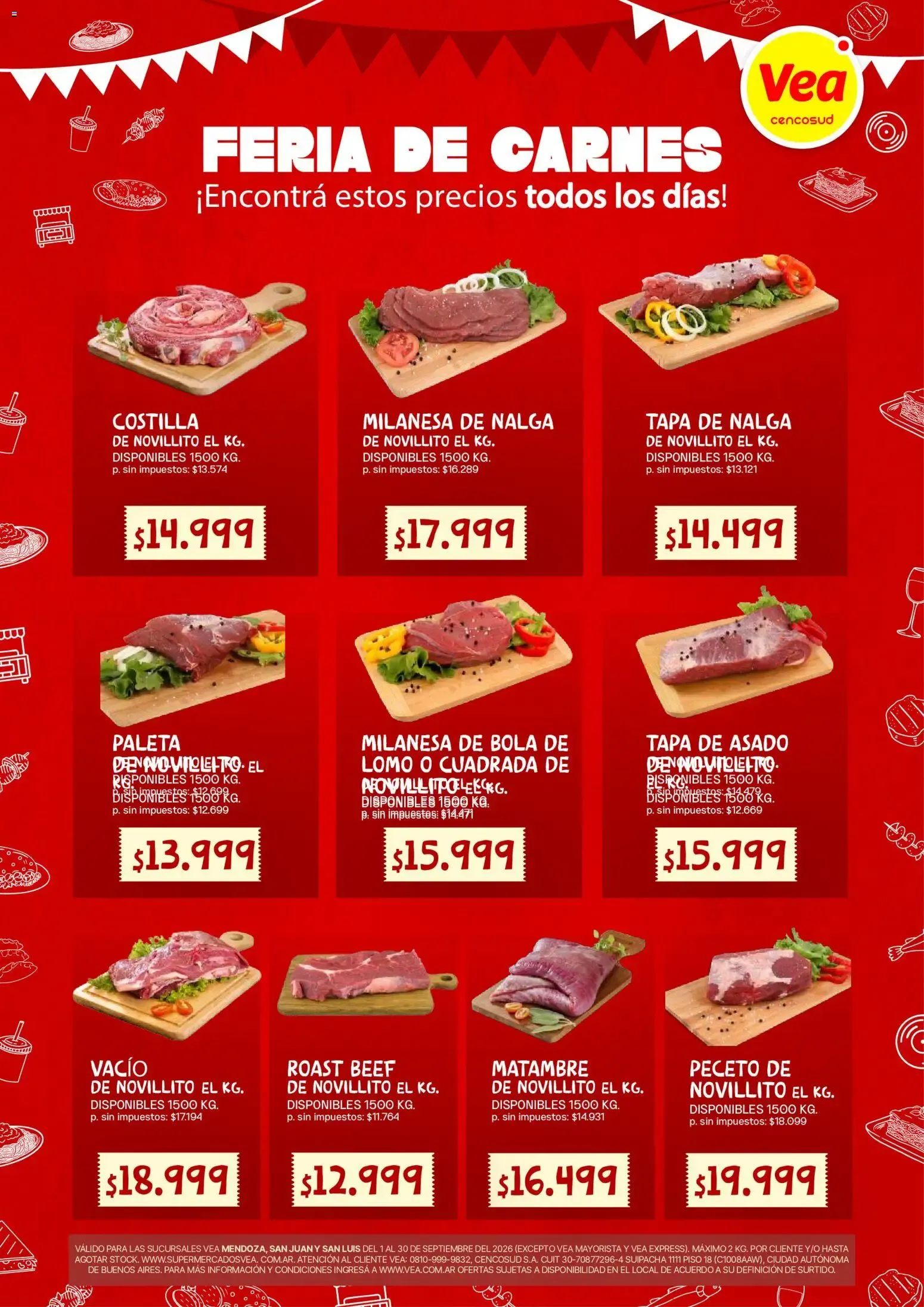 Ofertas de Vea - Feria de Carnes Cuyo Septiembre del 01/09/2026 - 30/09/2026 1 de septiembre al 30 de septiembre 2026 - Página 1 del catálogo