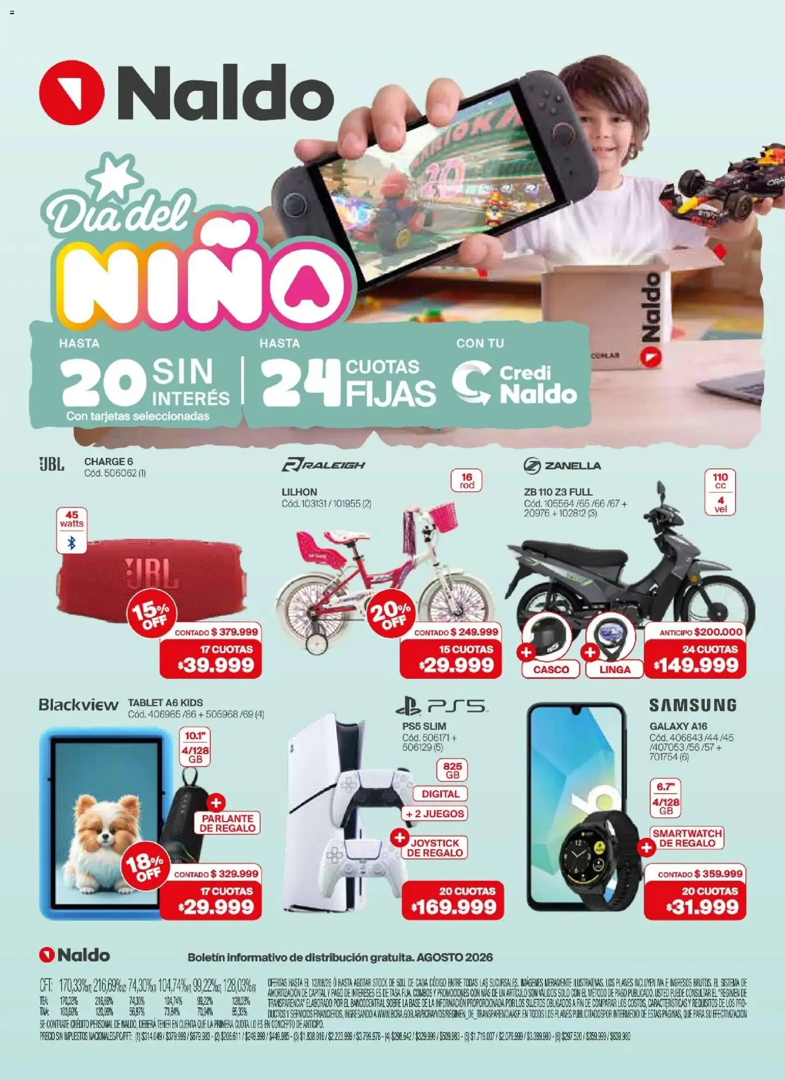 Ofertas de Naldo - Día del Niño - Agosto 2026 1 de agosto al 12 de agosto 2026 - Página 1 del catálogo