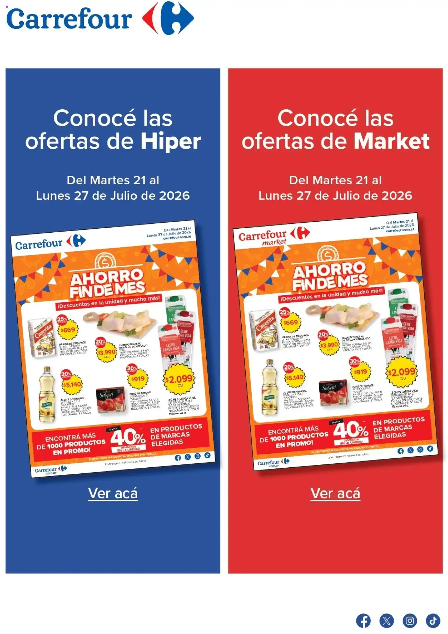 Ofertas de Carrefour ofertas || del 21/07/2026 - 27/07/2026 || Promociones 21 de julio al 27 de julio 2026 - Página 1 del catálogo