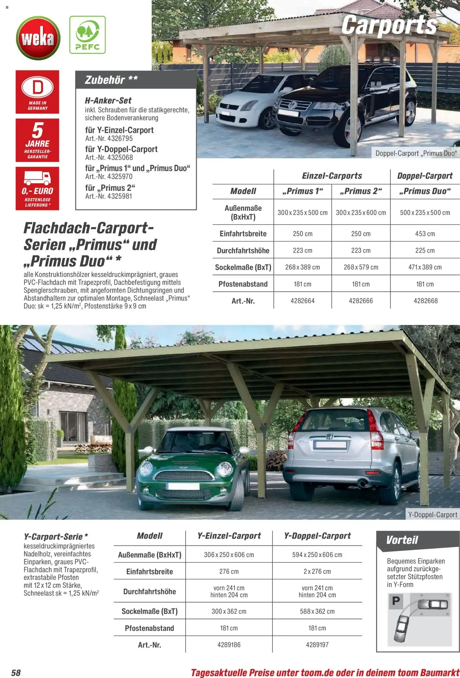 Toom Baumarkt Gartenhäuser & Carports 2026 (ab 20.02.2026) zum Blättern von 20. Februar bis 30. Juni 2026 - Prospekt seite 58