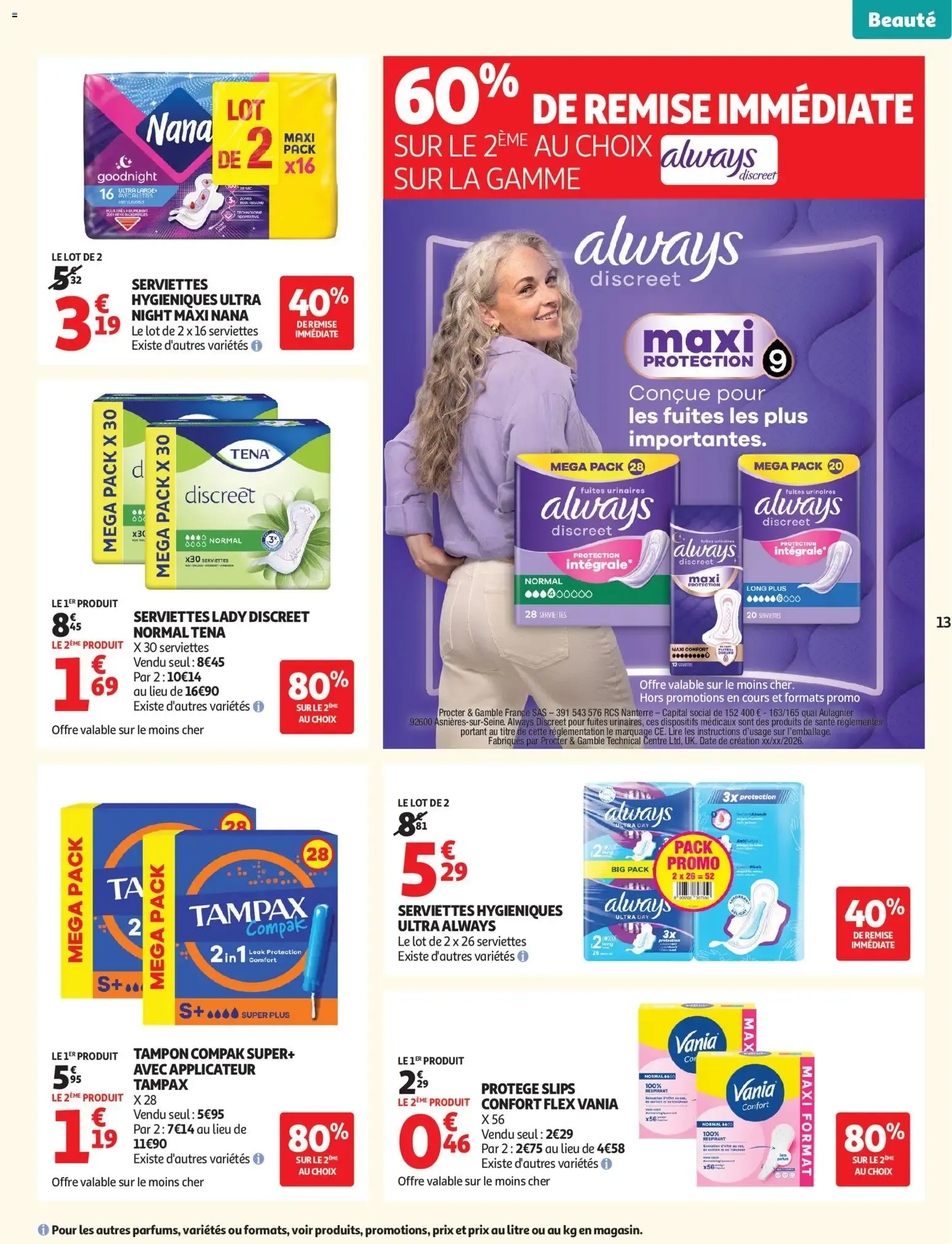 Auchan Beauté, Halles hypers à partir du 16/06/2026 - promo en ligne du 16 juin au 28 juin 2026 - Catalogue page 13
